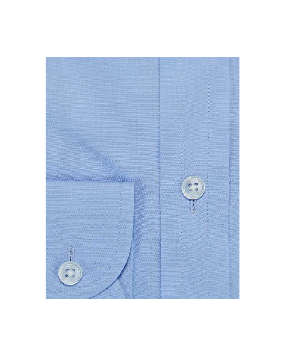 Contemporary Fit Plain Sky Blue Cotton Poplin Shirt