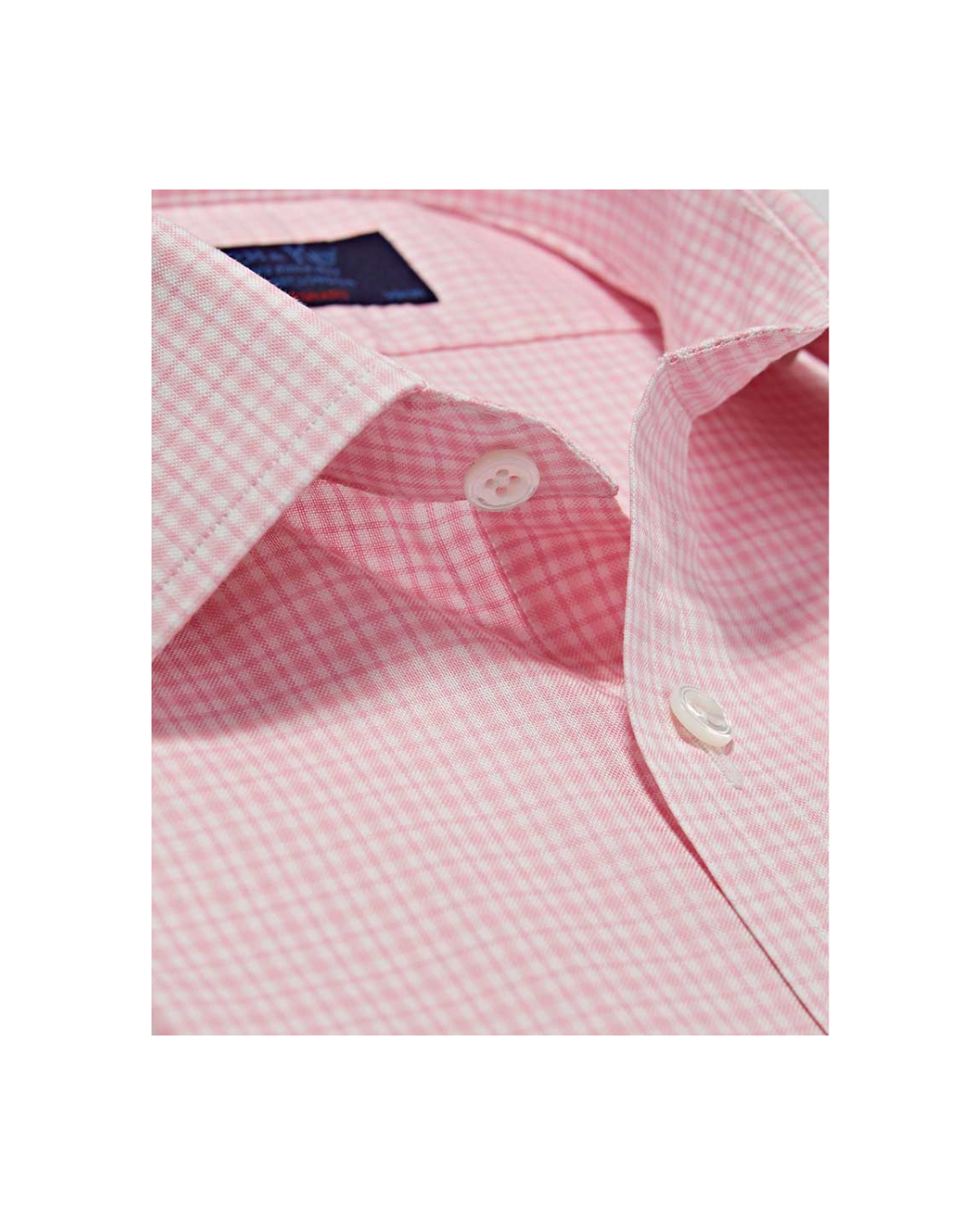 Contemporary Fit Pink Check Cotton Shirt