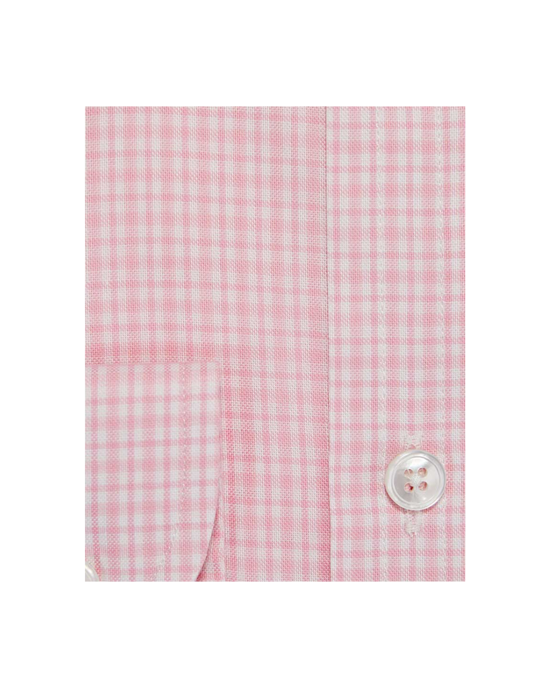 Contemporary Fit Pink Check Cotton Shirt
