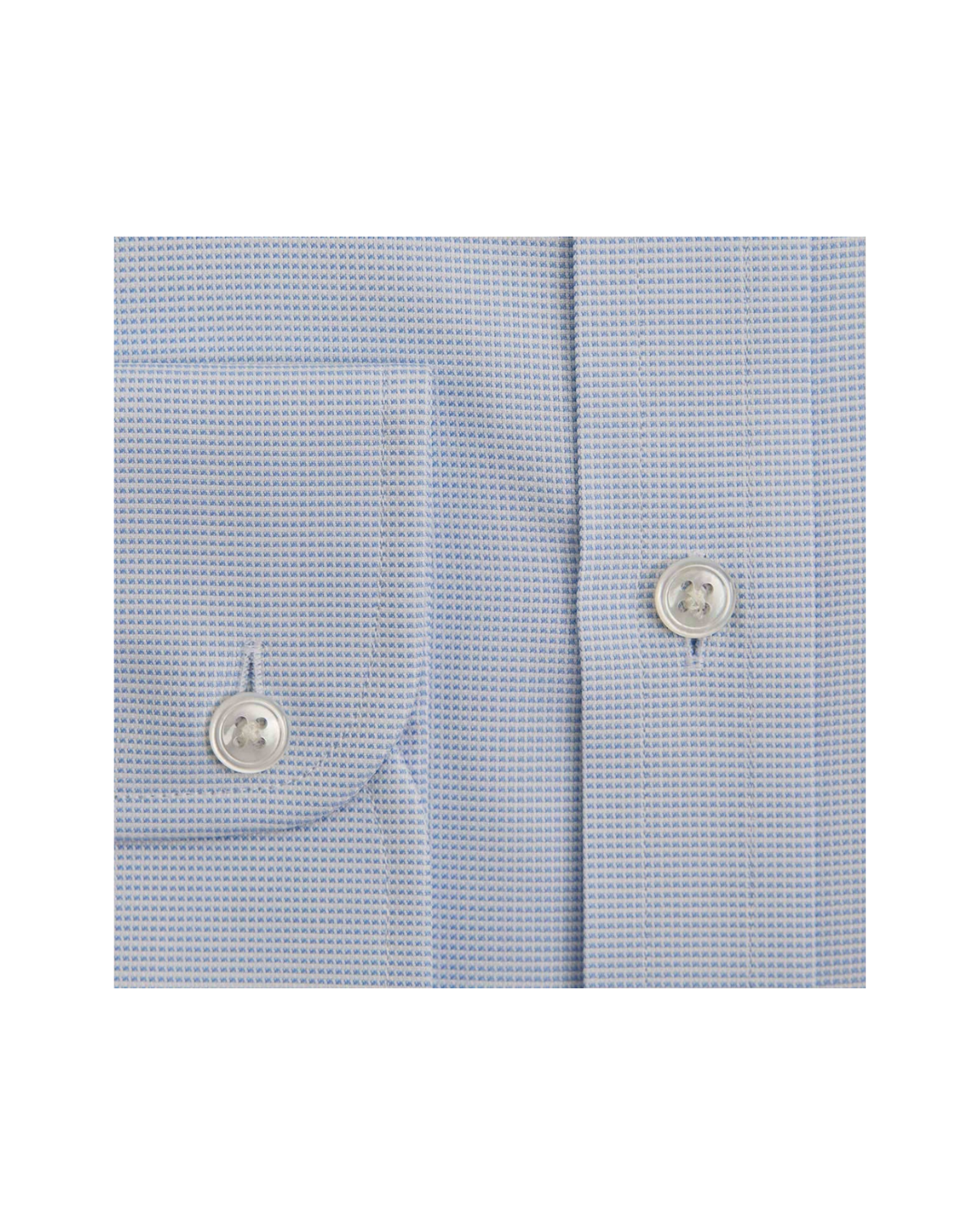 Contemporary Fit Light Blue Textured Check Cotton Shirt