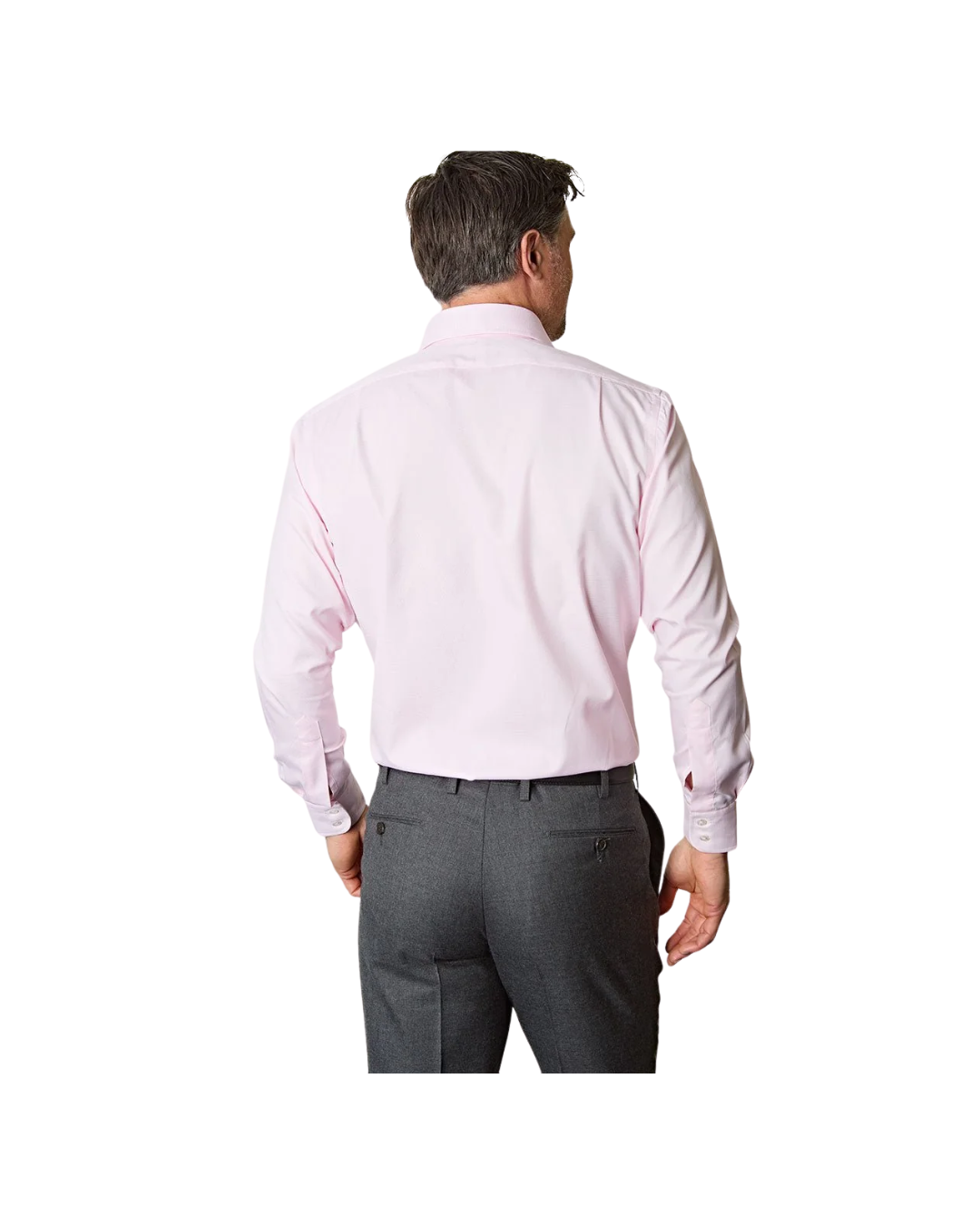 Contemporary Fit Pink Textured Check Cotton Shirt