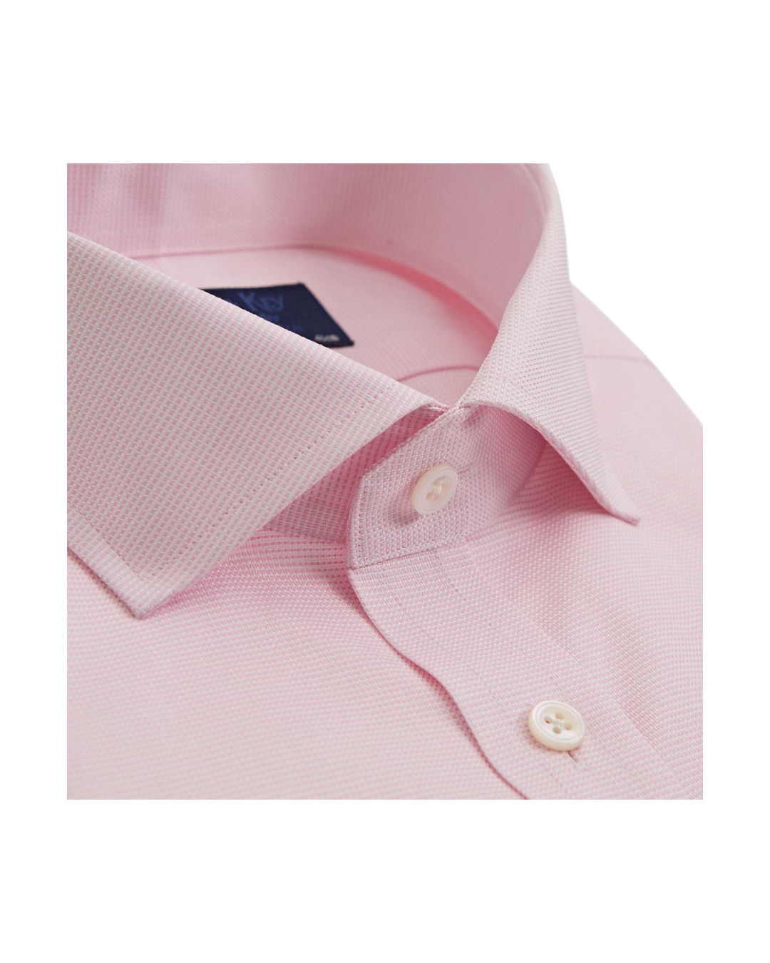 Contemporary Fit Pink Textured Check Cotton Shirt