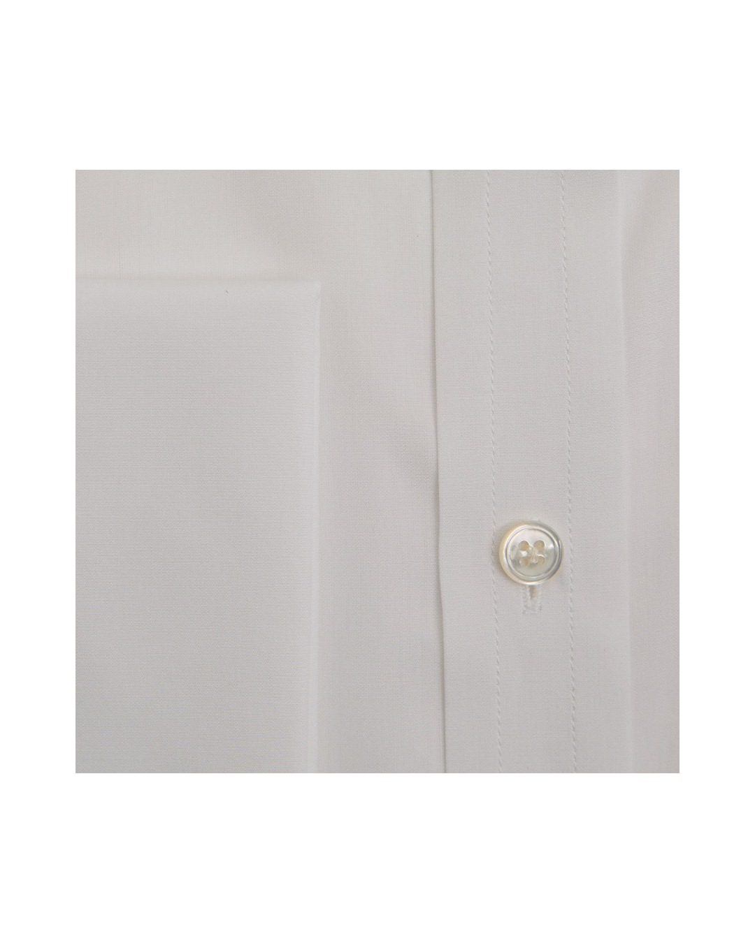 Contemporary Fit Plain White Sea Island Quality Cotton Shirt