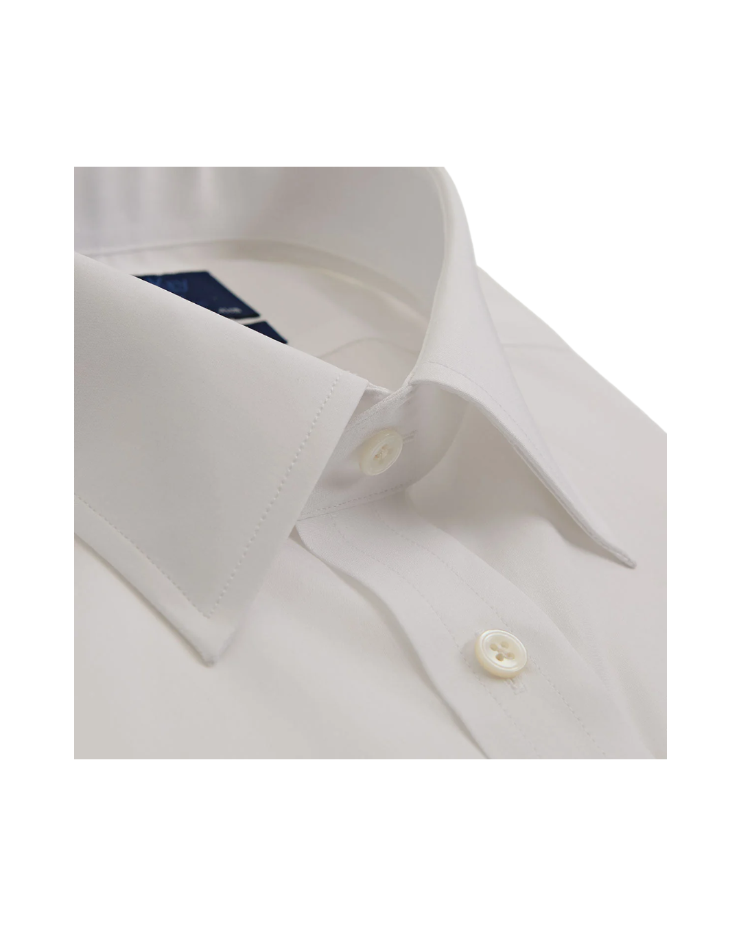 Contemporary Fit Plain White Sea Island Quality Cotton Shirt