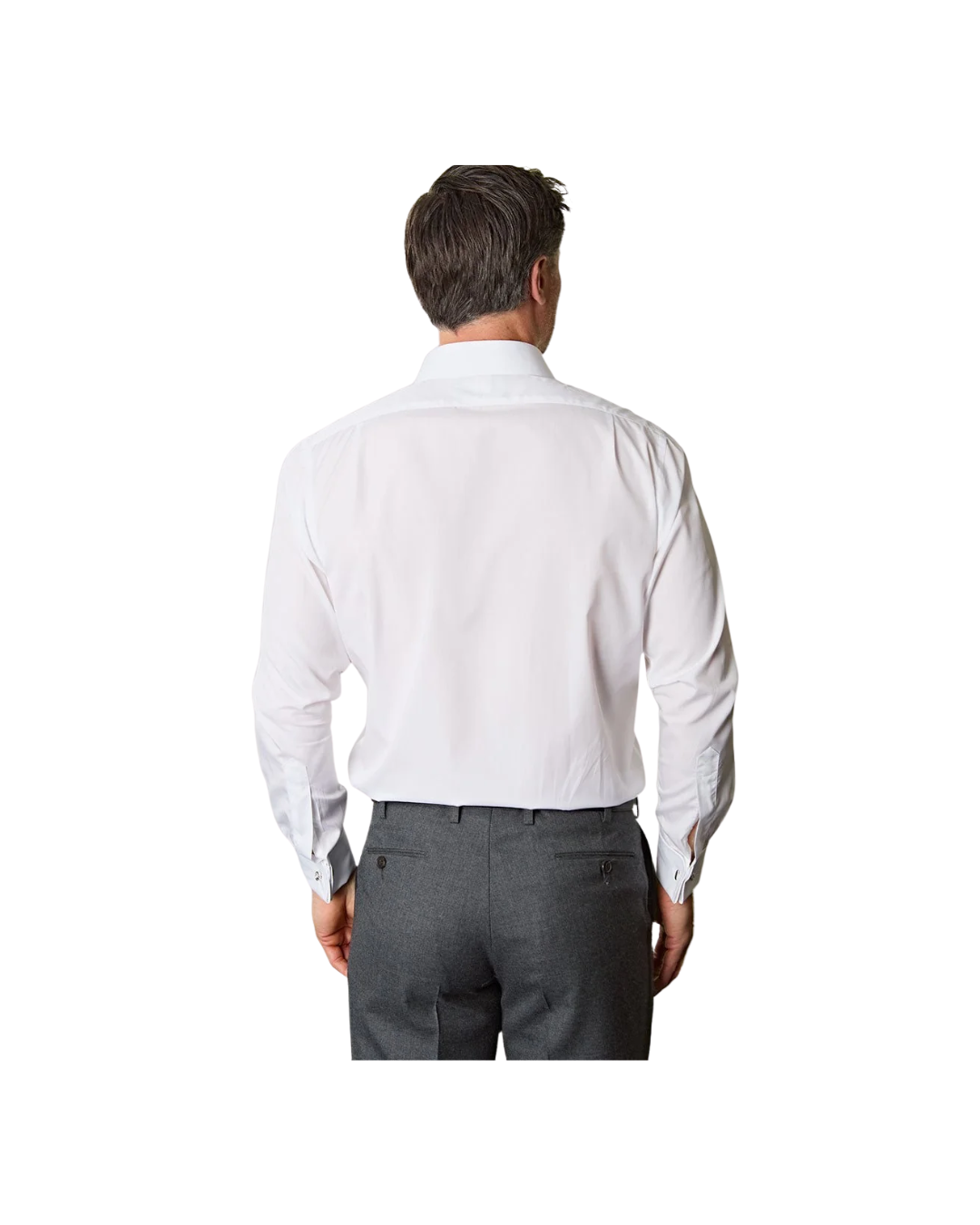 Contemporary Fit Plain White Sea Island Quality Cotton Shirt