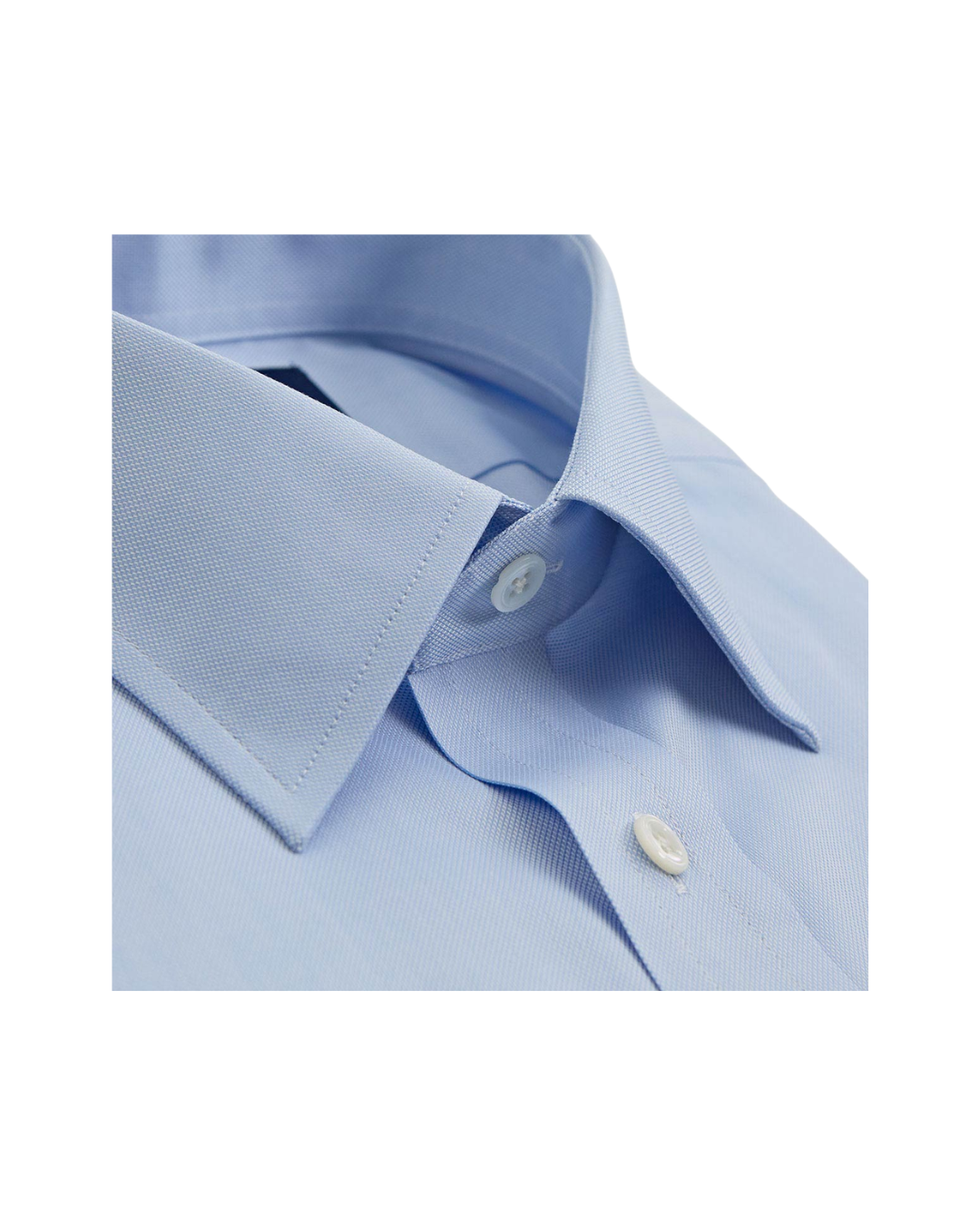 Contemporary Fit Light Blue Oxford Sea Island Quality Cotton Shirt