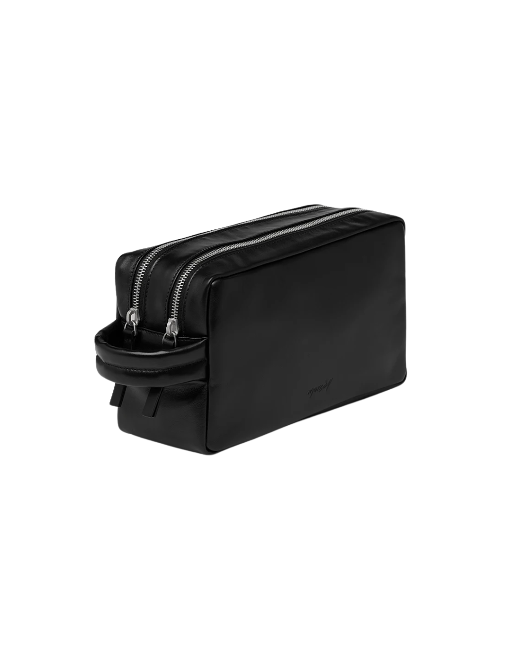 Comparto Black Leather Pouch