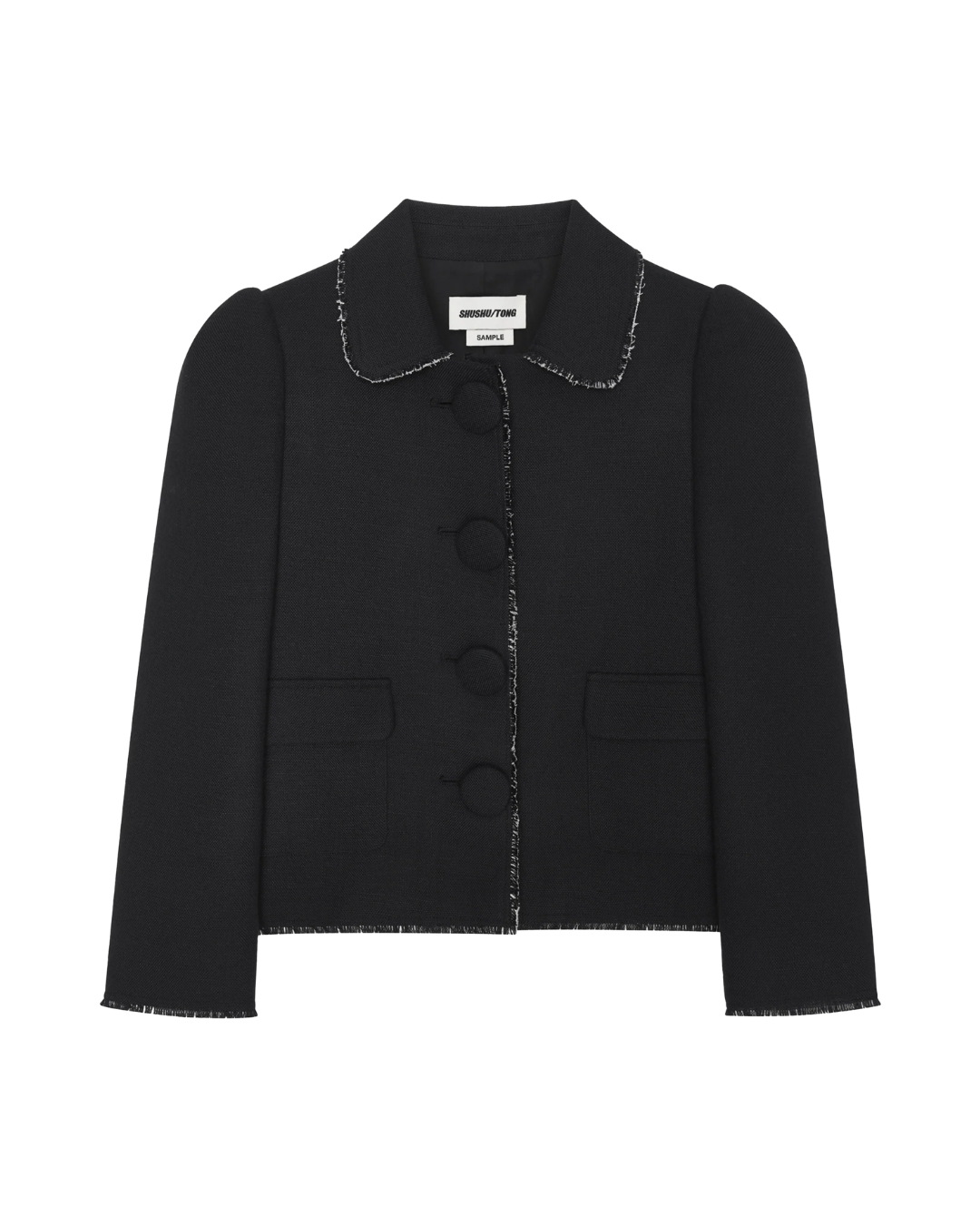Pocket Detail Fitted Cropped Jacket
