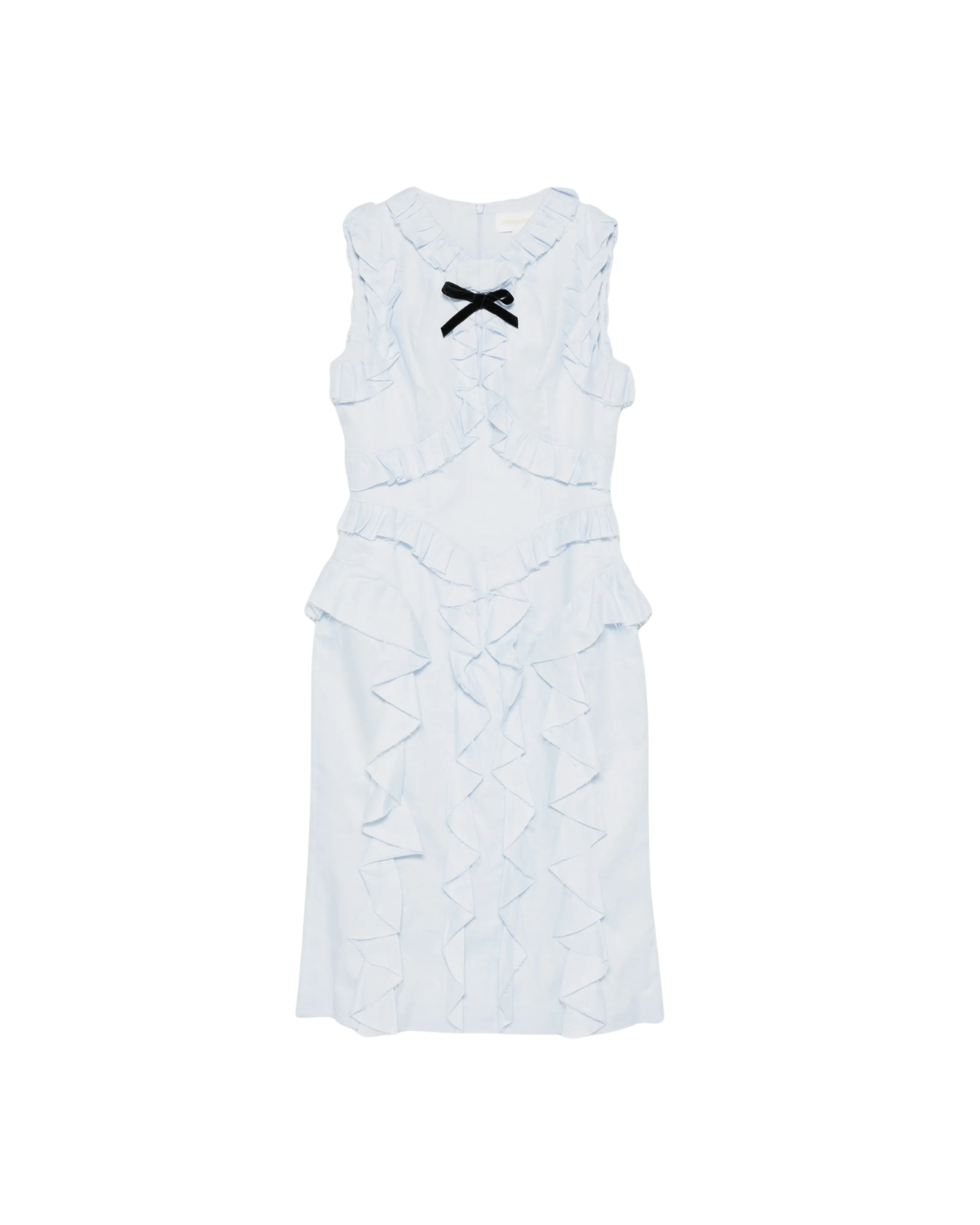 Ruffle Trim Sleeveless Dress
