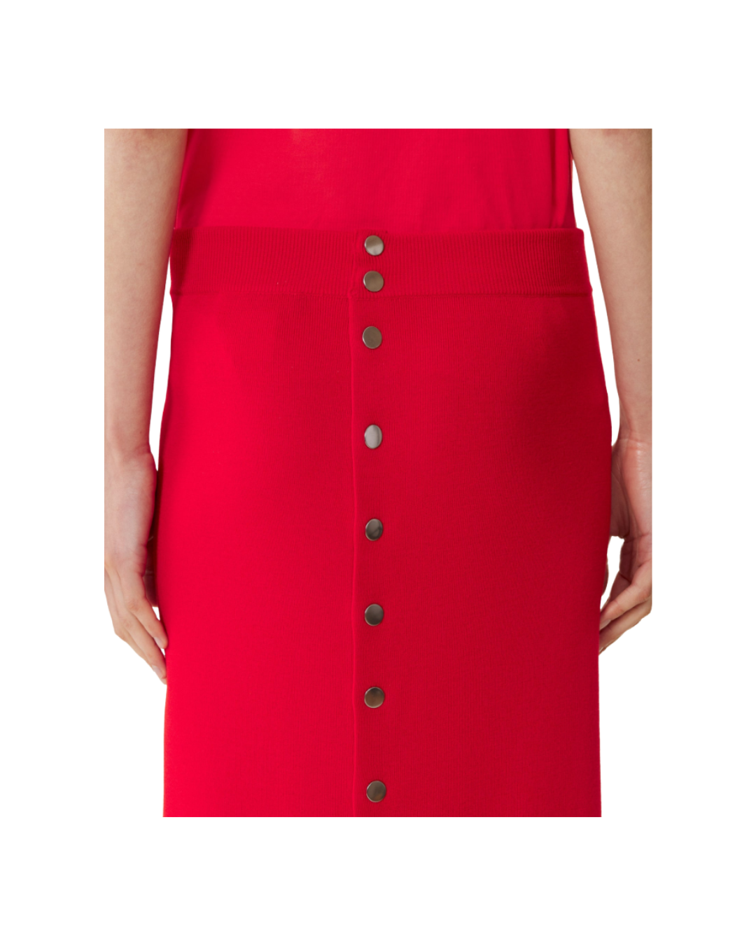 Buttoned Long Skirt