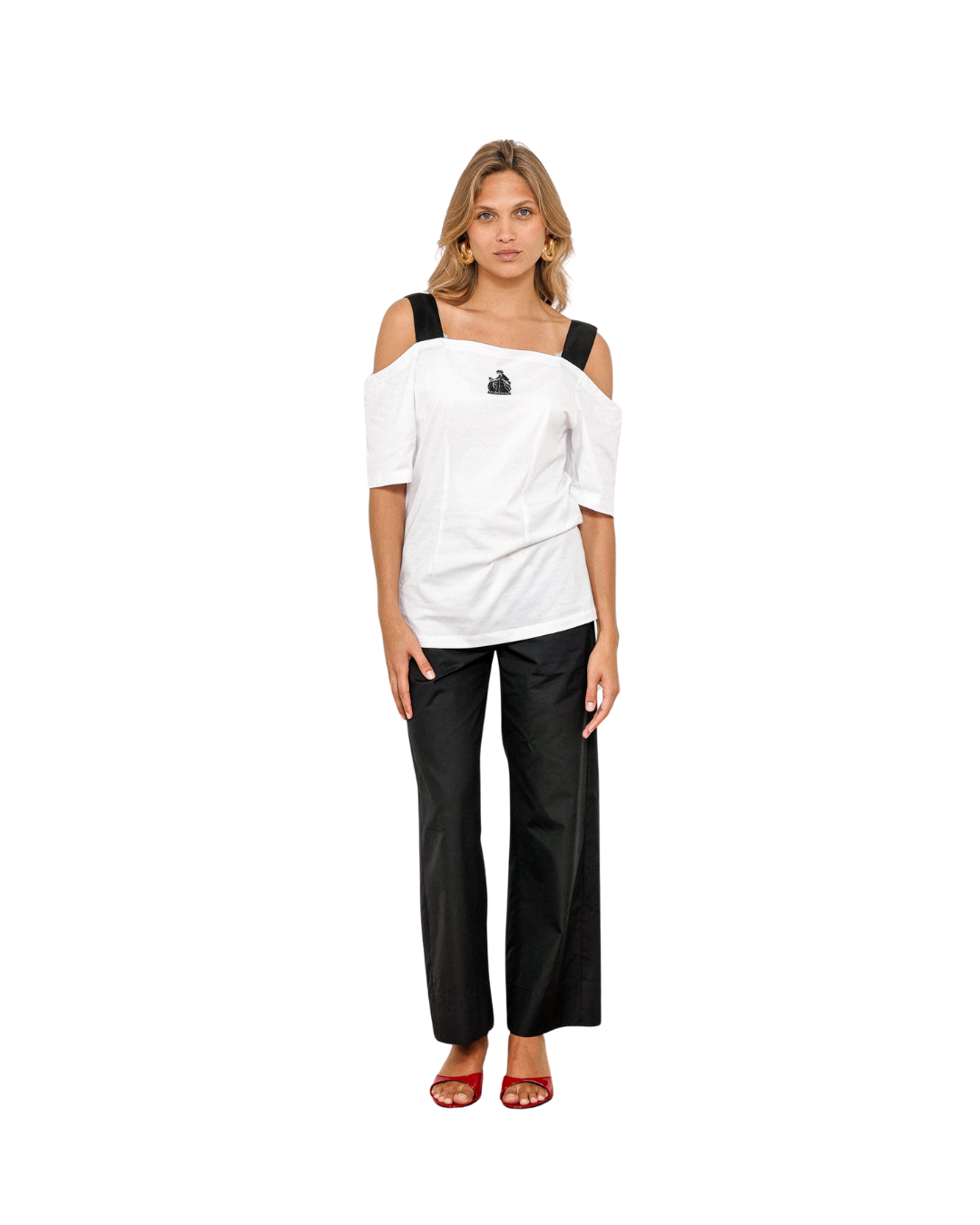 M&D Logo Off-shoulder Top