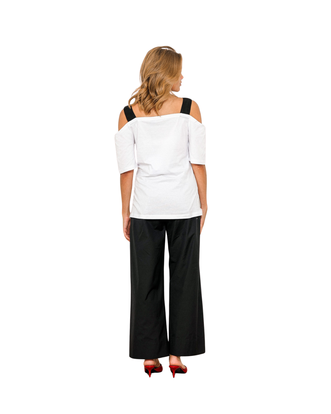 M&D Logo Off-shoulder Top