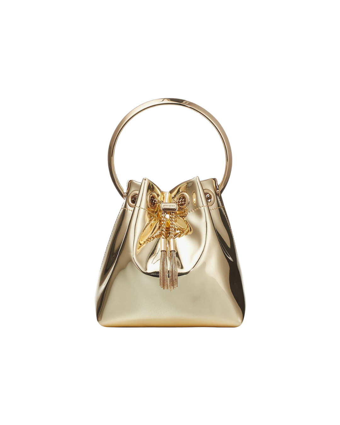 Bon Bon Mirror Fabric Mini Bag with Metal Handle