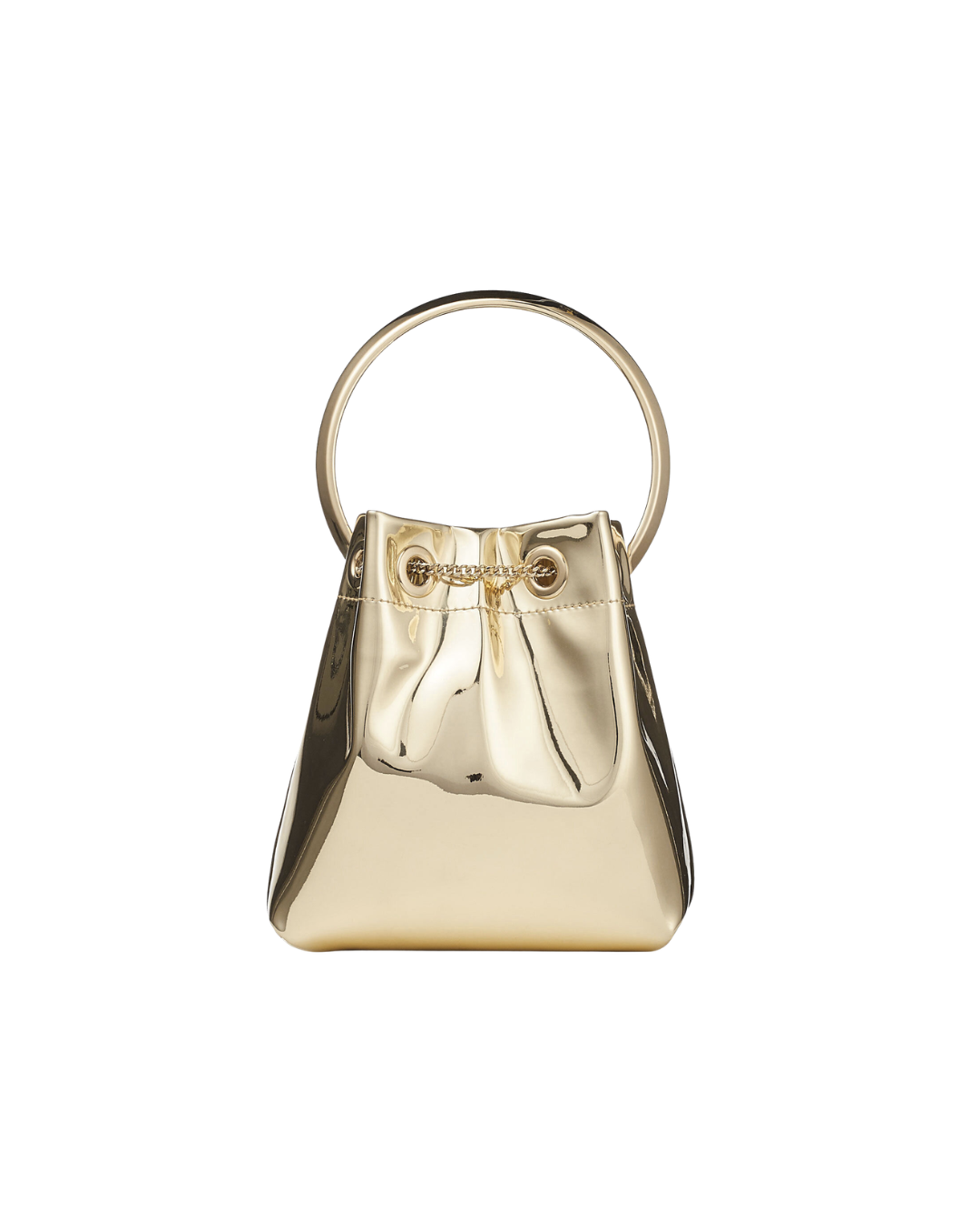 Bon Bon Mirror Fabric Mini Bag with Metal Handle