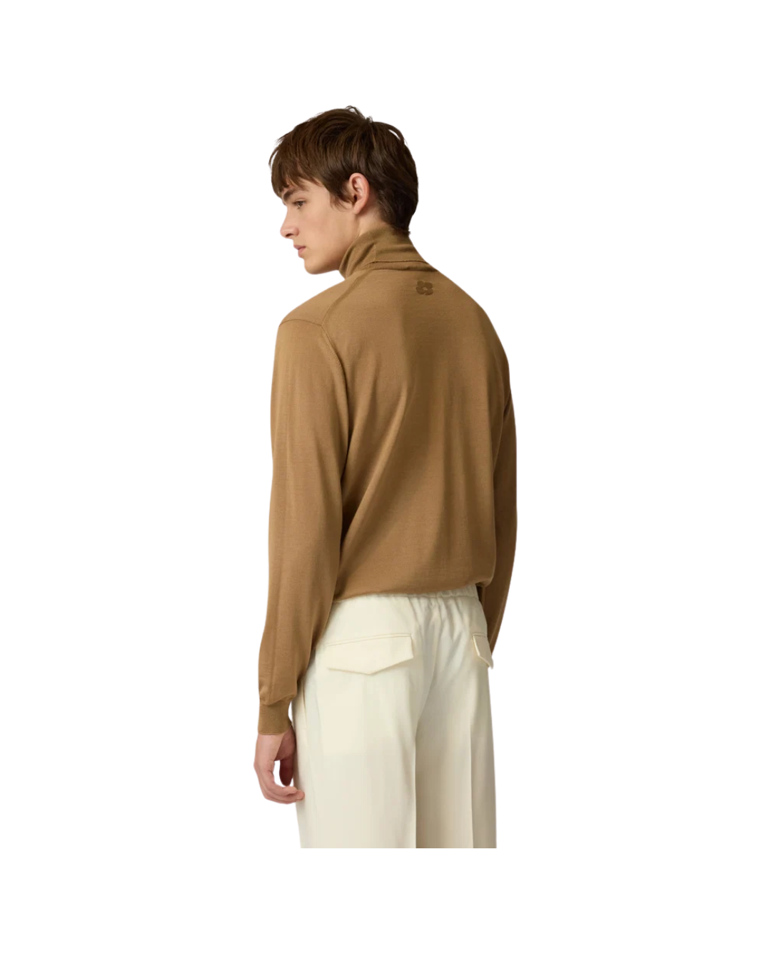 Camel Superfine Merino Wool Turtleneck