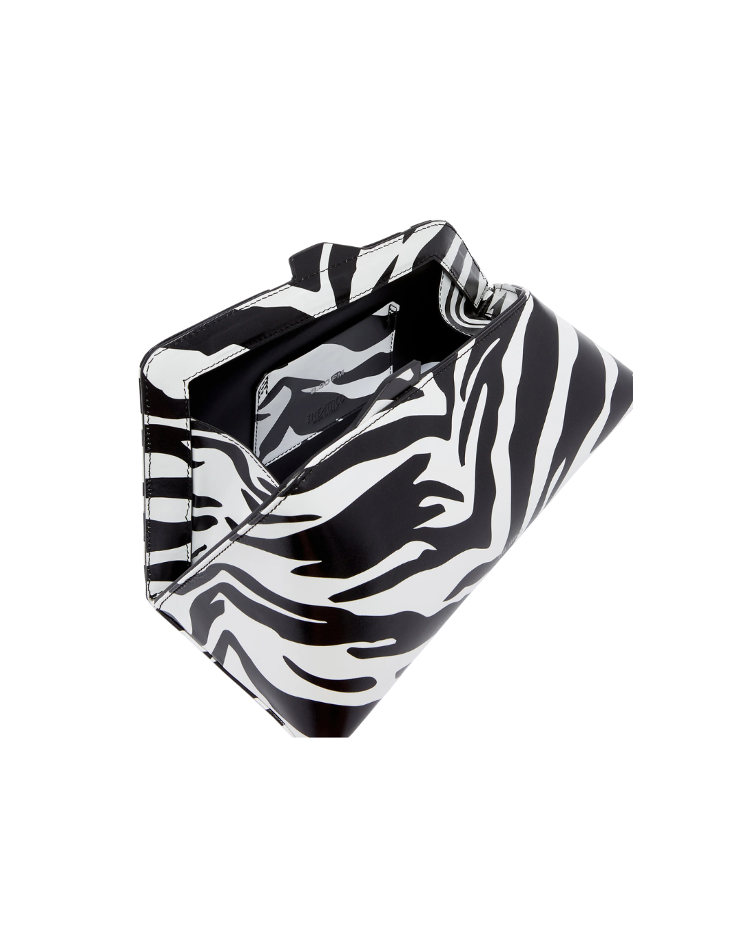 ''8.30 Pm'' Black And White Oversized Clutch