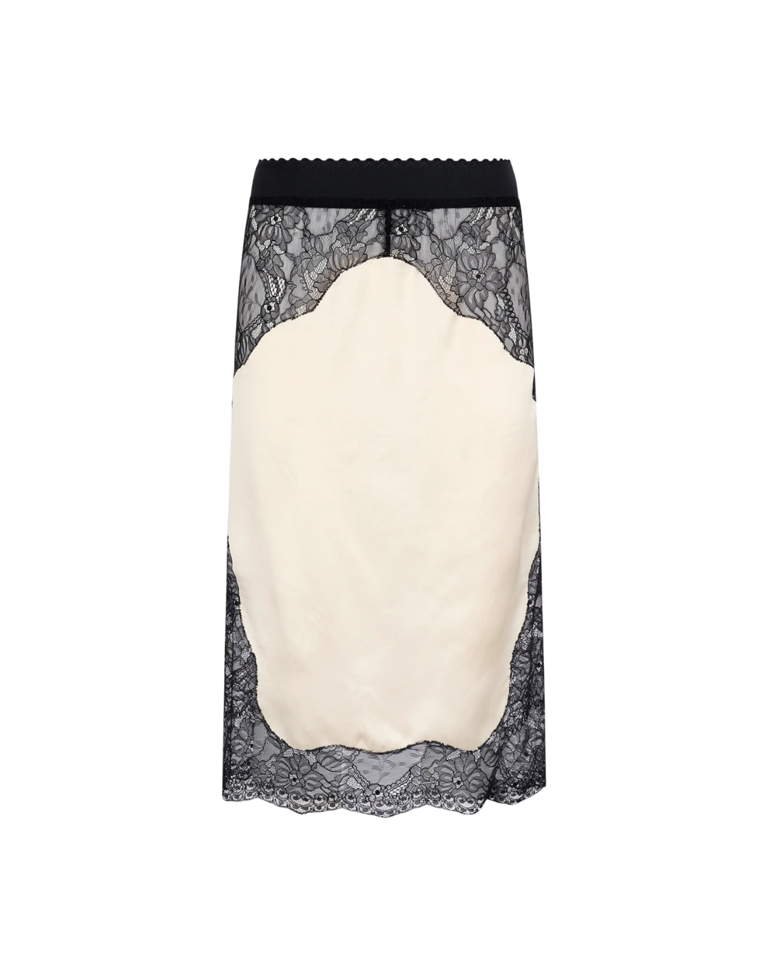 Black And Ivory MIDI Skirt
