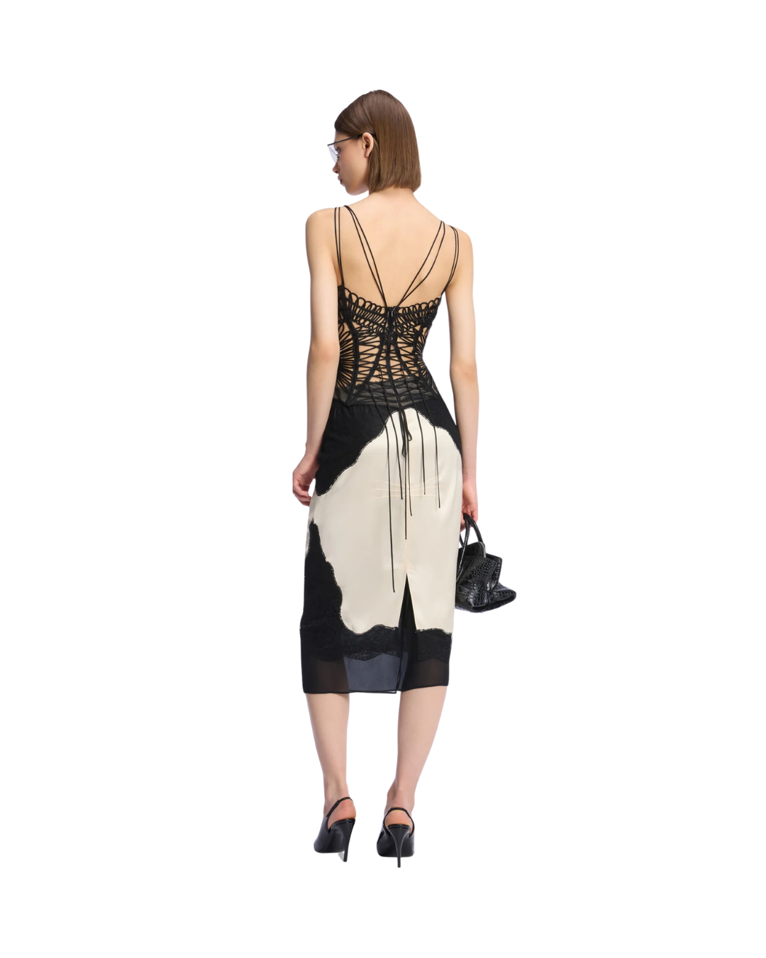 Black And Ivory MIDI Skirt