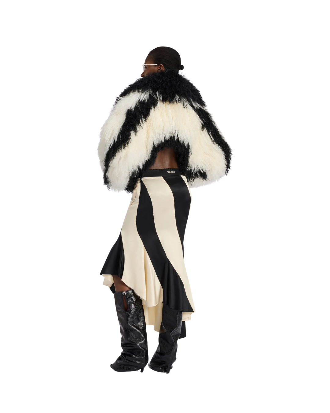 Black And Ivory MIDI Skirt