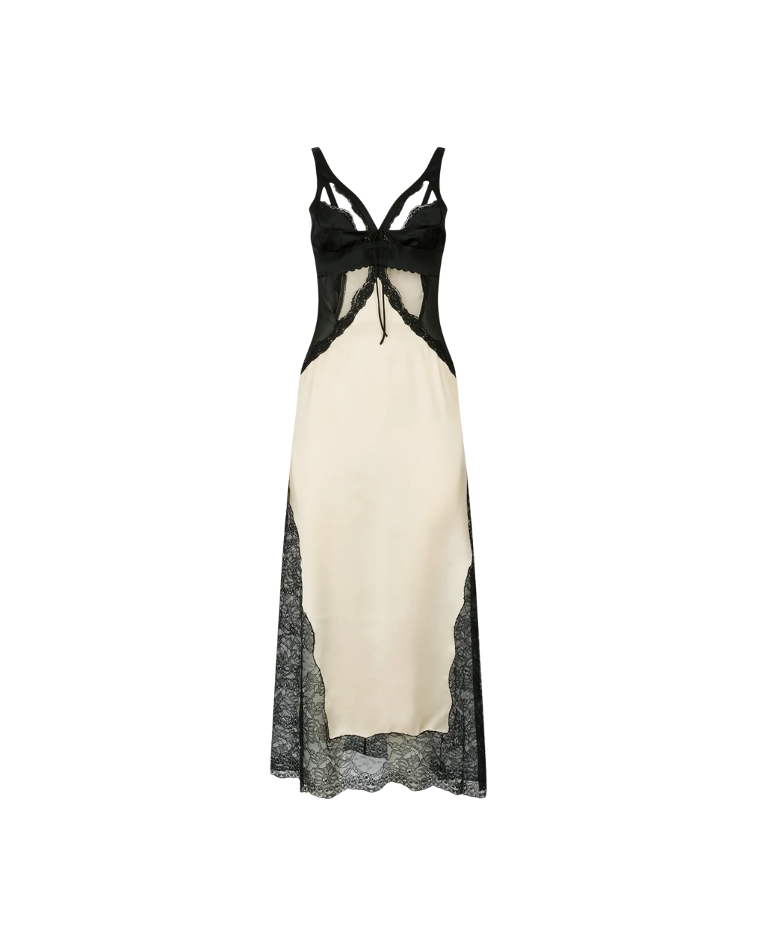 Black And Ivory MIDI Dress