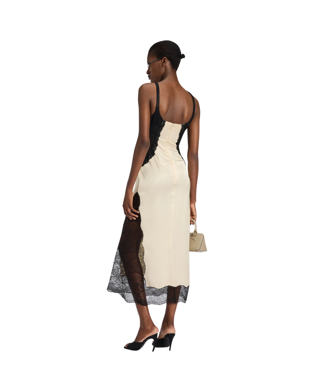 Black And Ivory MIDI Dress