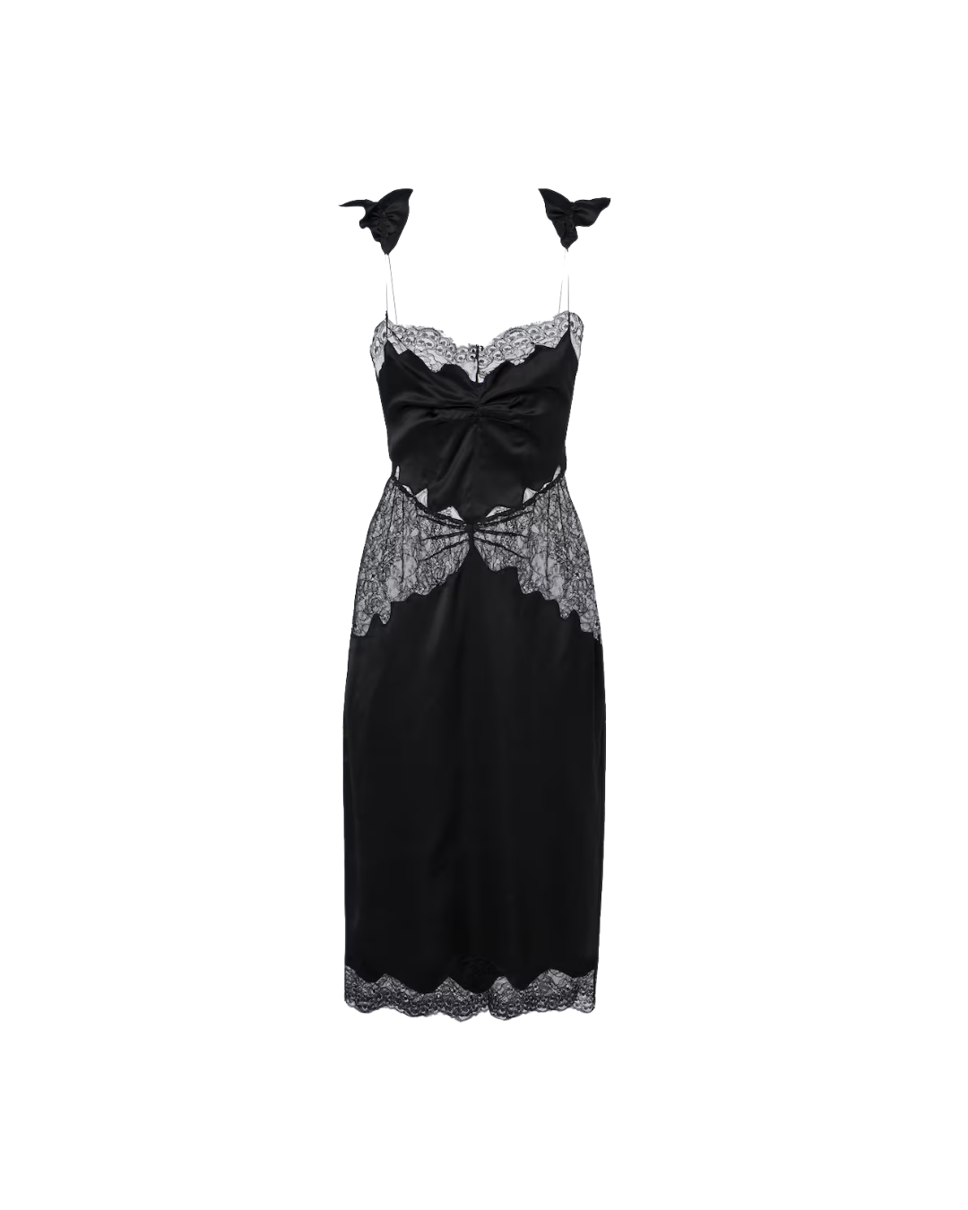 Lace-trimmed MIDI Dress