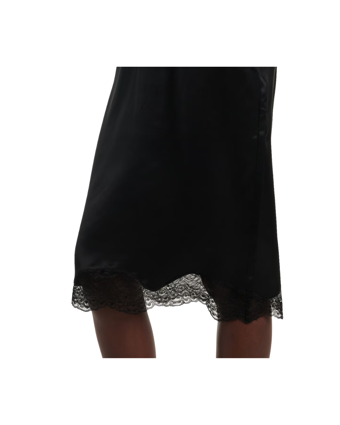 Lace-trimmed MIDI Dress