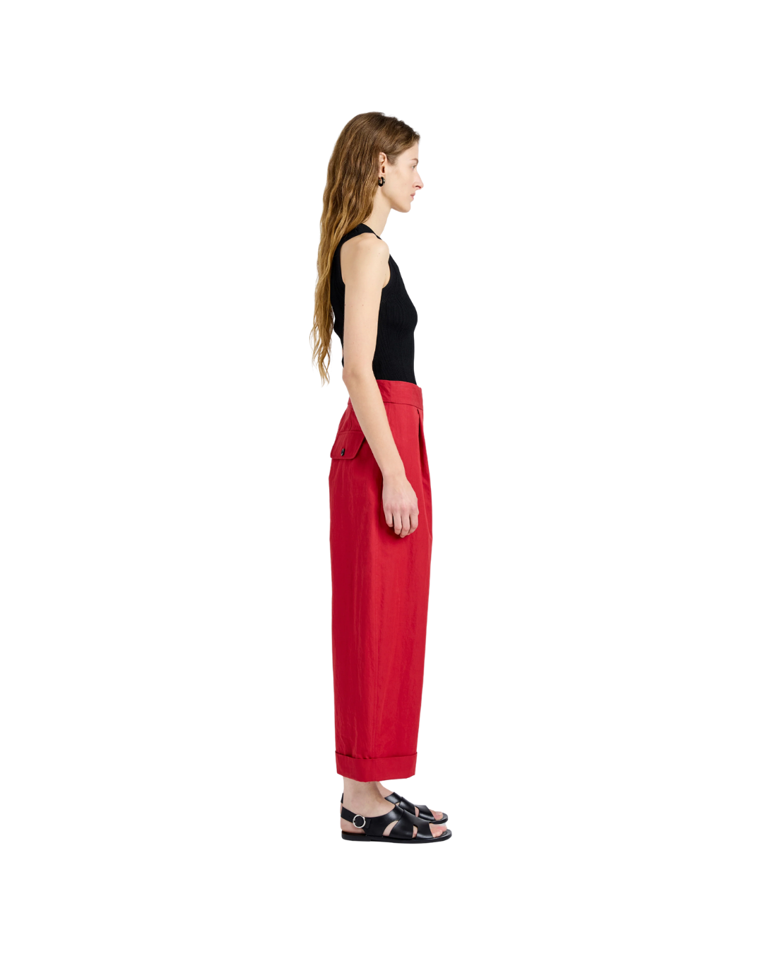 Brick Talla Pant in Washed Cotton