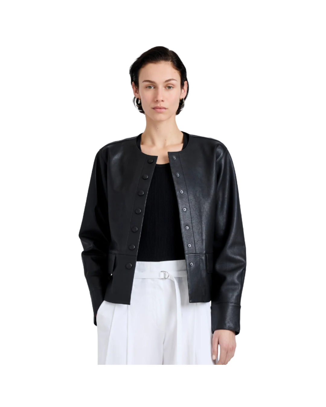 Black Robin Jacket in Leather