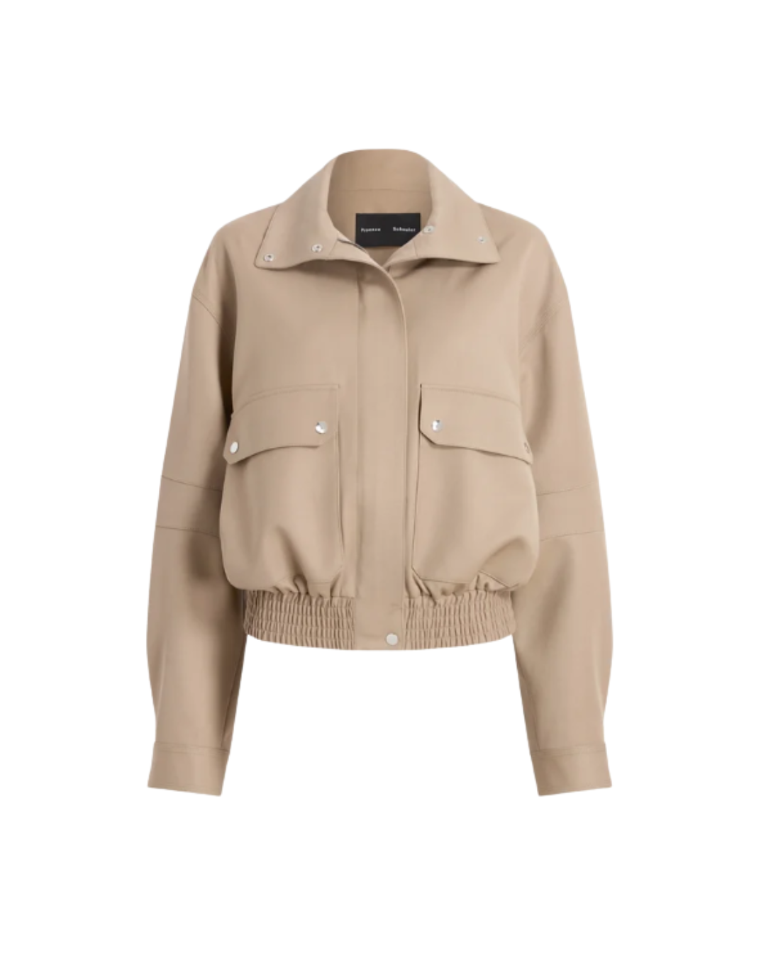 Khaki Aviva Jacket in Wool Gabardine