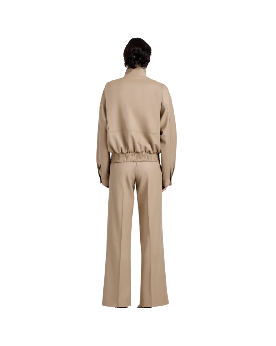 Khaki Aviva Jacket in Wool Gabardine