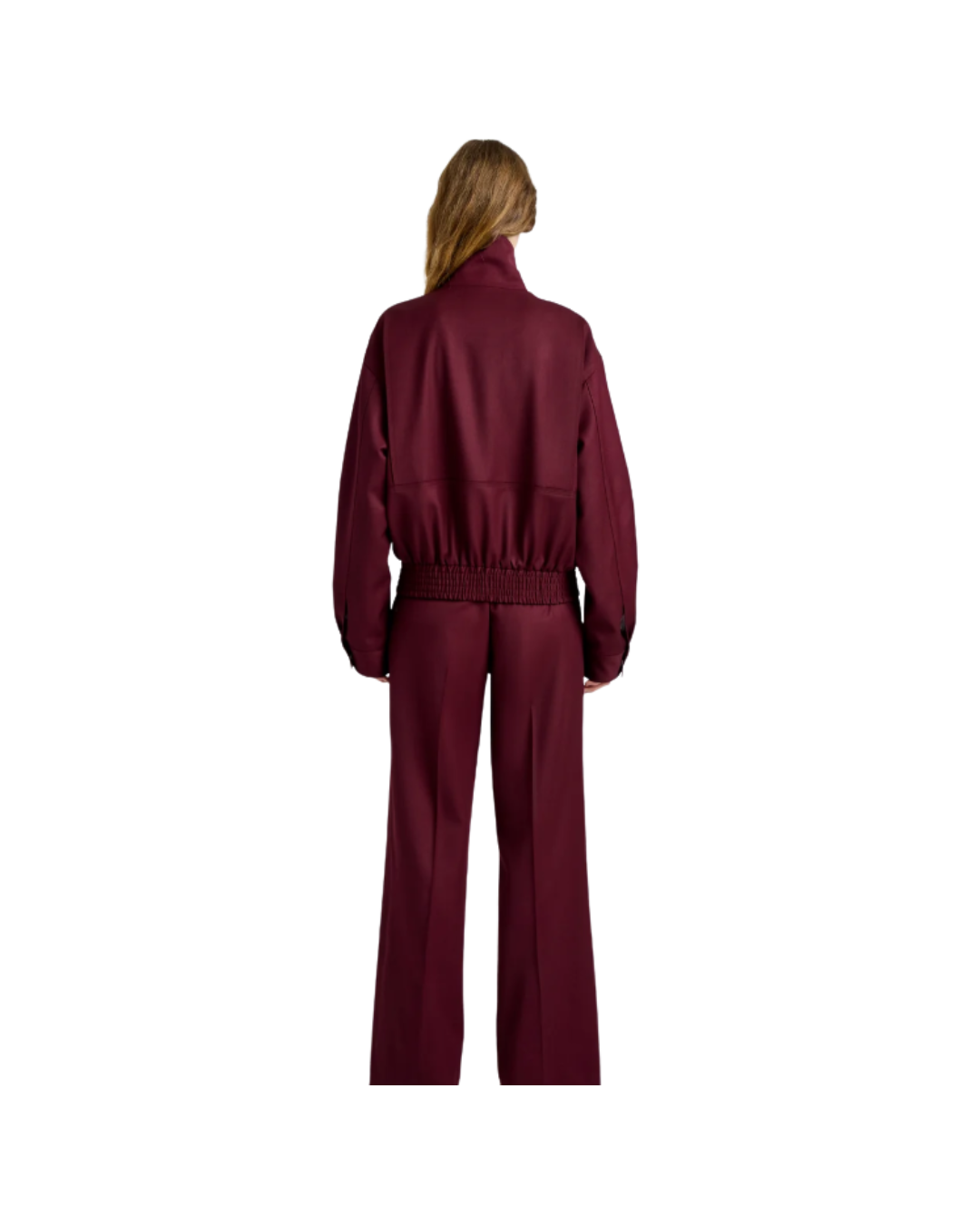 Oxblood Aviva Jacket in Wool Gabardine