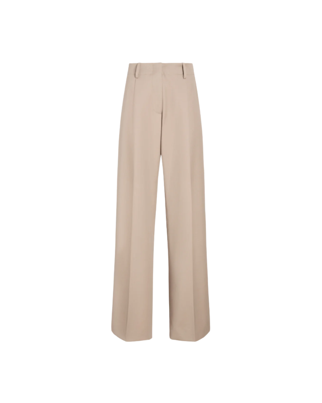 Khaki Halima Pant in Wool Gabardine