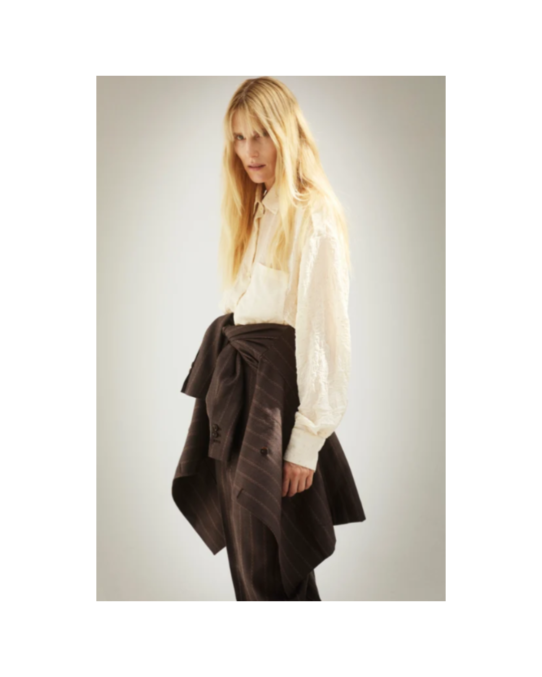 Giacinta Trousers in Wool Herringbone