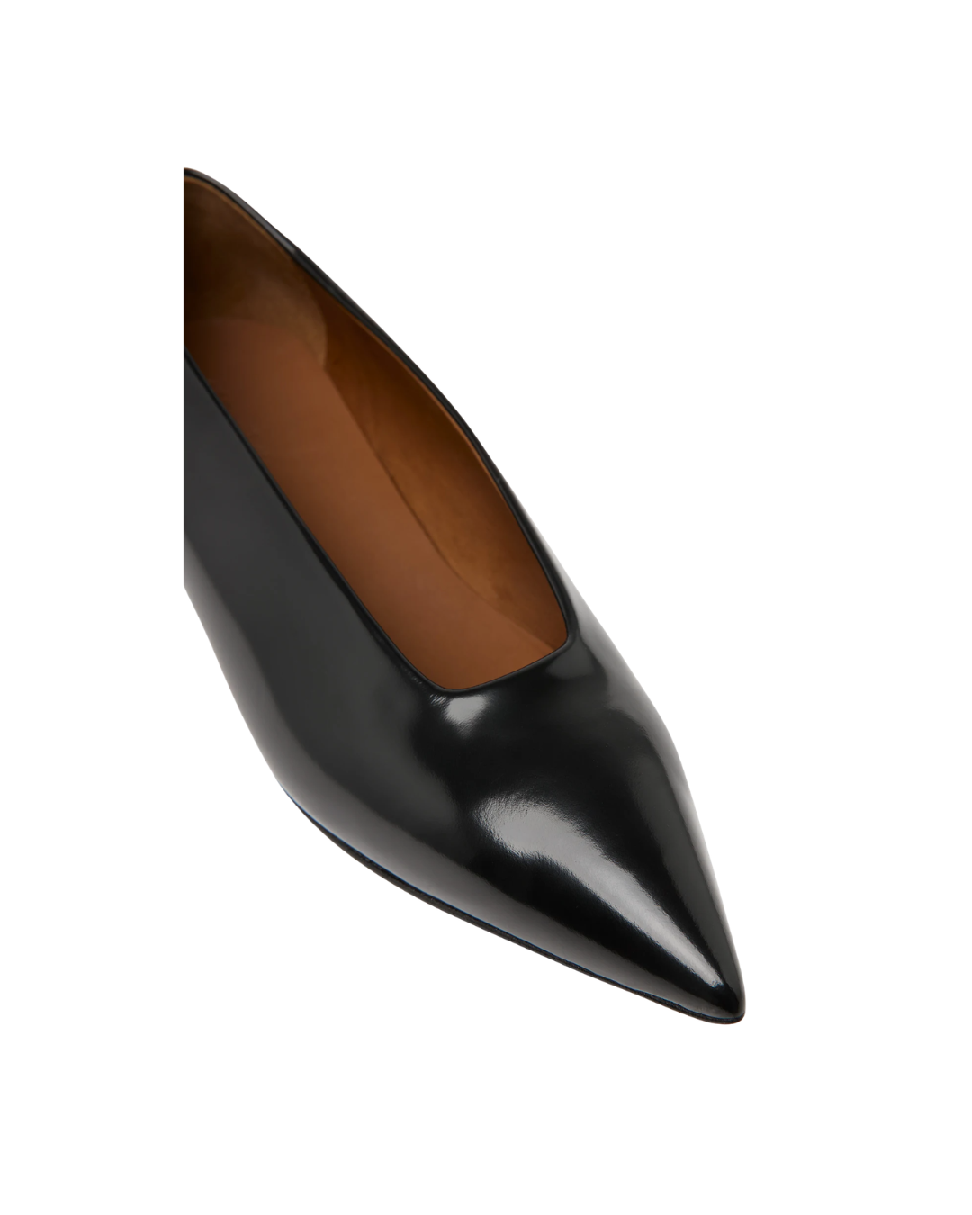 Spino Black Leather Pumps