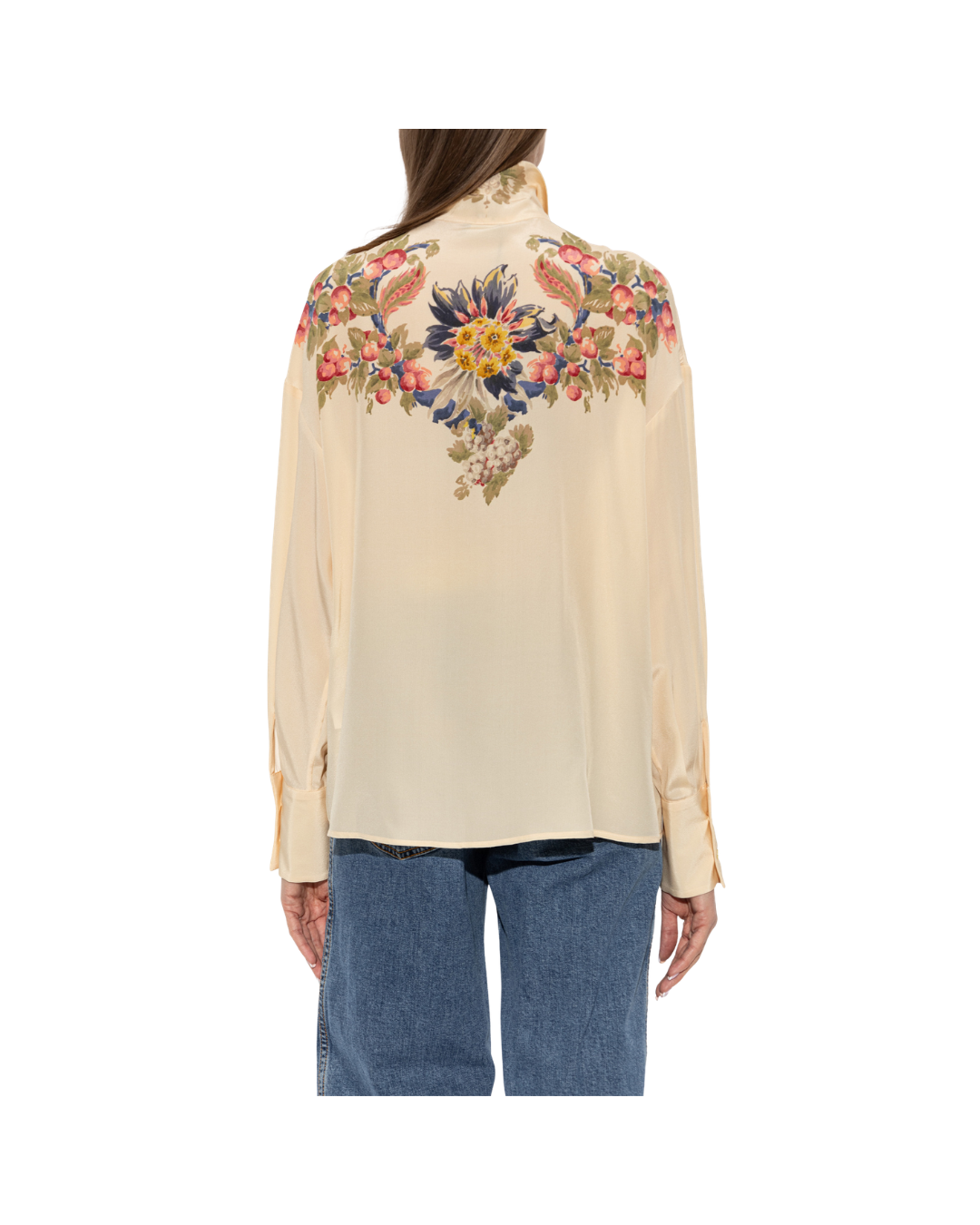 Silk Shirt With Floral Motif