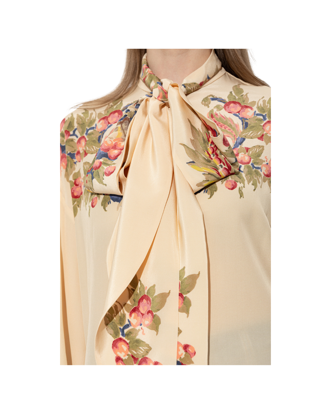 Silk Shirt With Floral Motif
