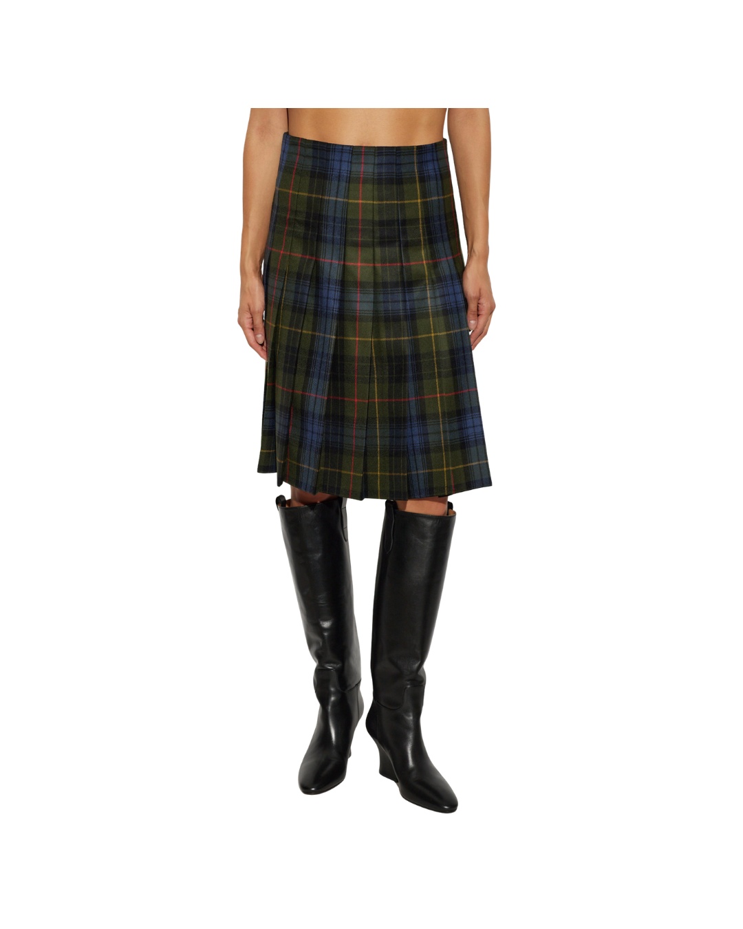Wool Skirt With Plaid Pattern