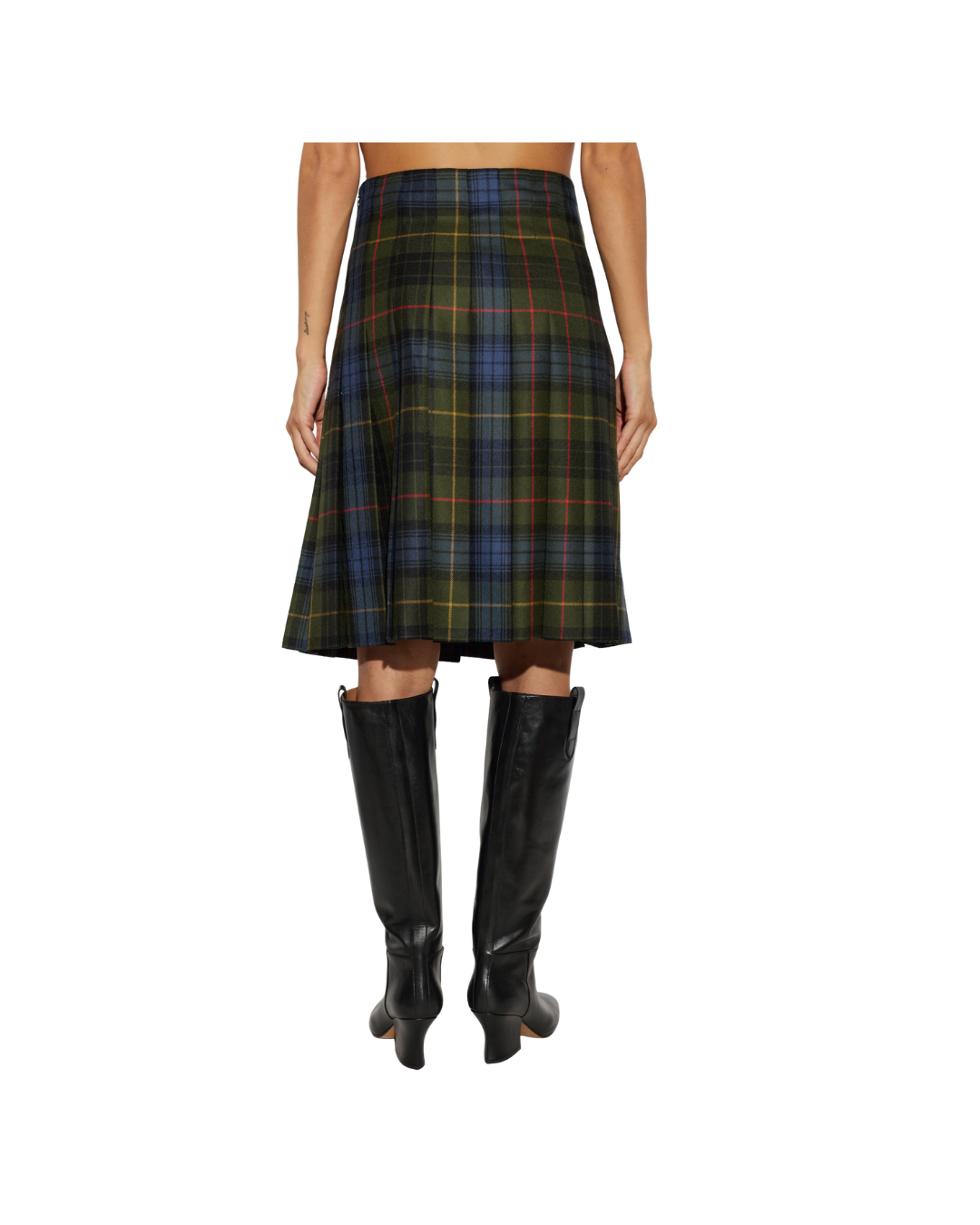 Wool Skirt With Plaid Pattern