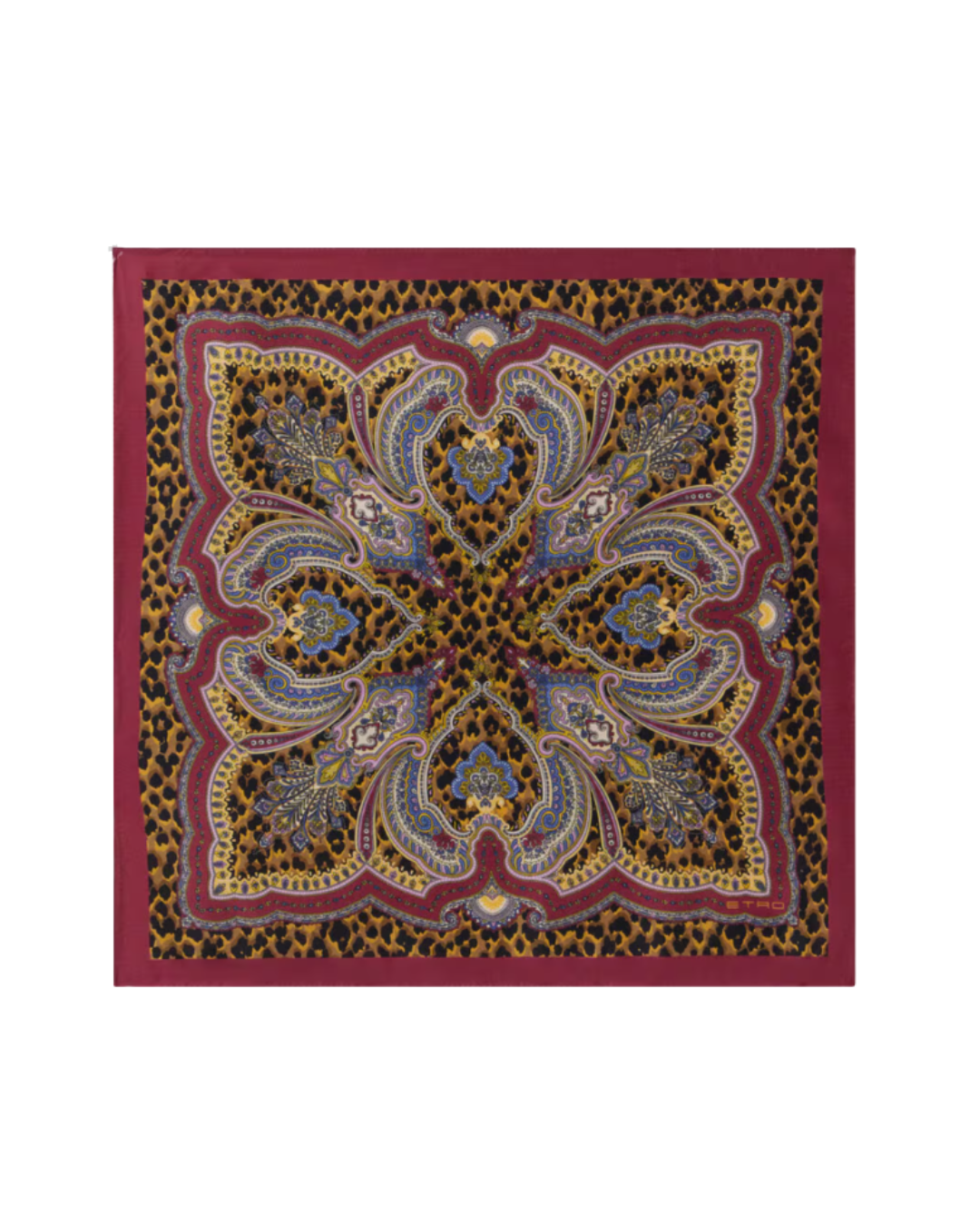A Silk Twill Scarf With A Leopard Print