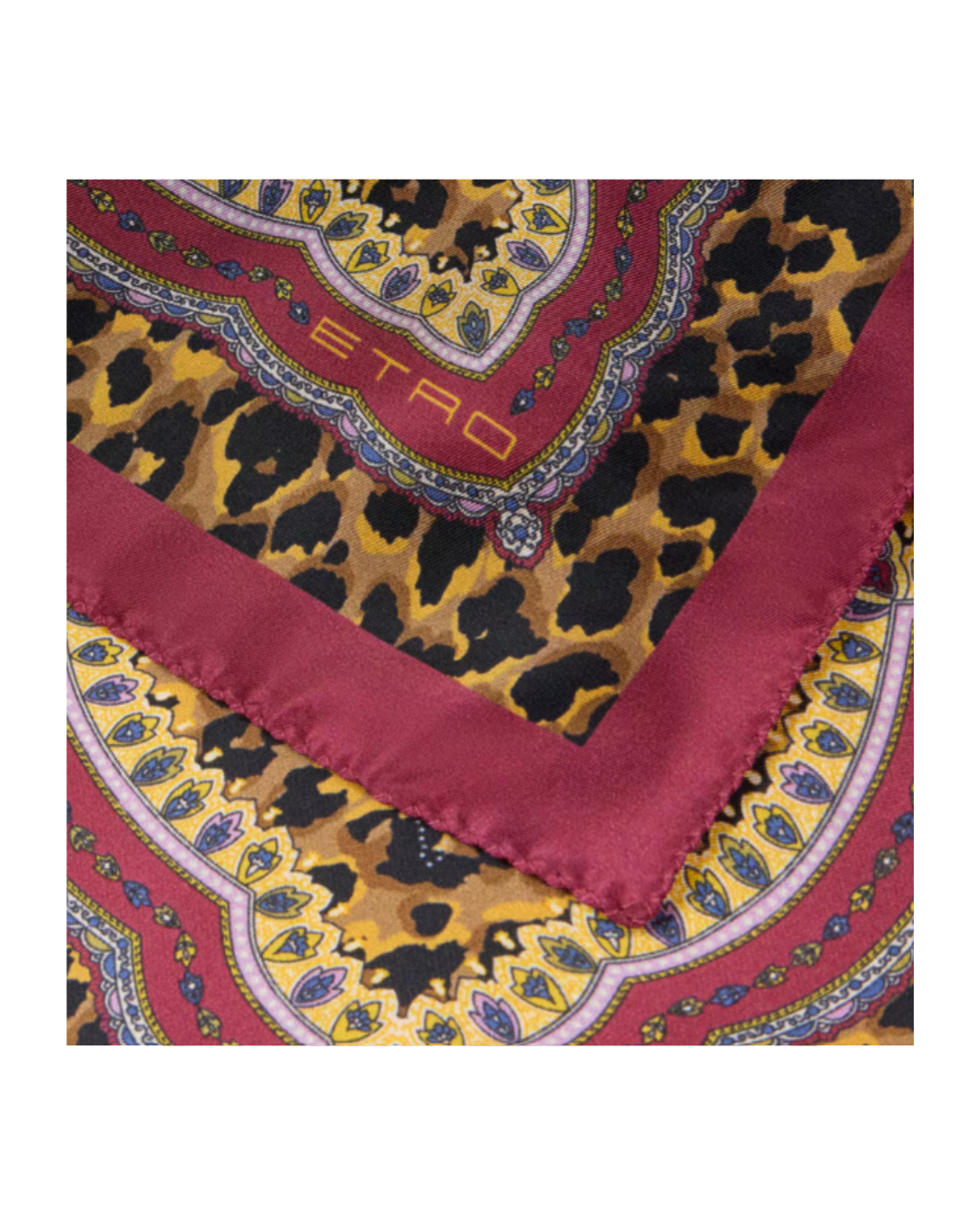A Silk Twill Scarf With A Leopard Print