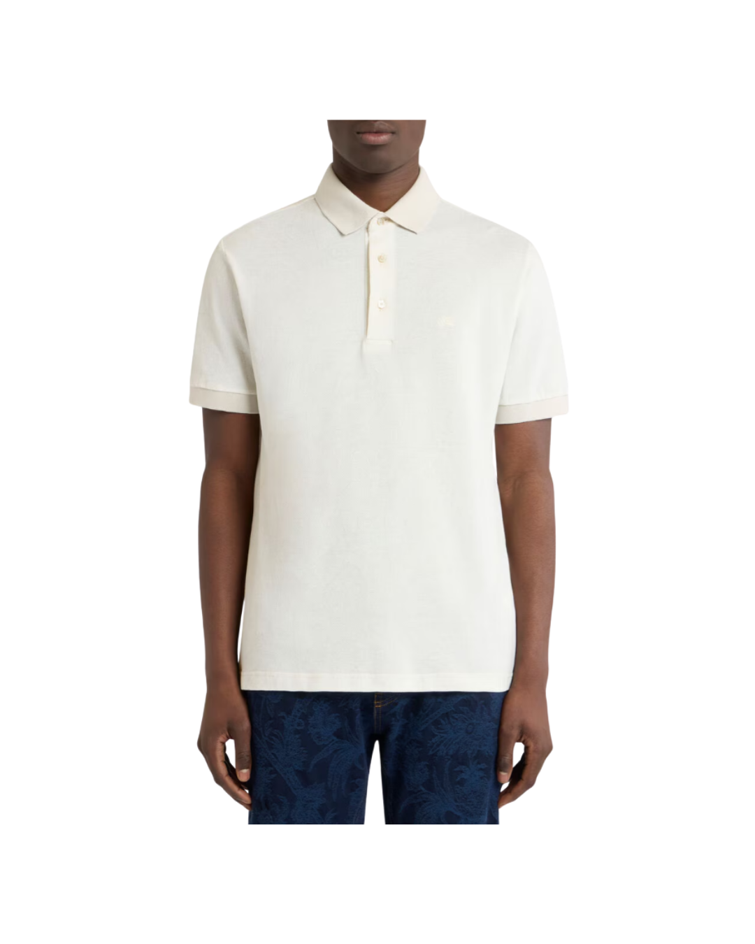 Cotton Polo Shirt With Arnica Motif