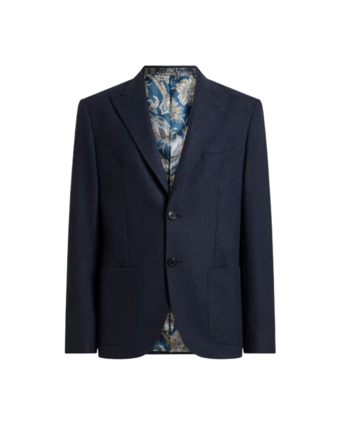 Single-breasted Jersey Jacket With Peak Lapels
