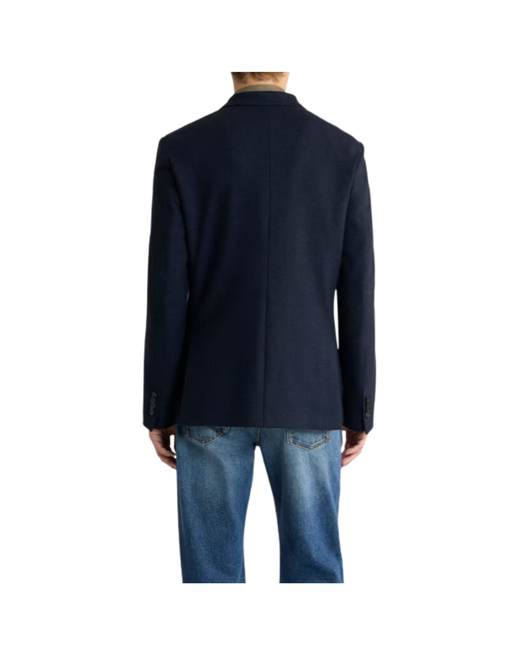 Single-breasted Jersey Jacket With Peak Lapels