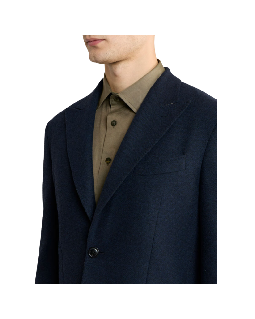 Single-breasted Jersey Jacket With Peak Lapels