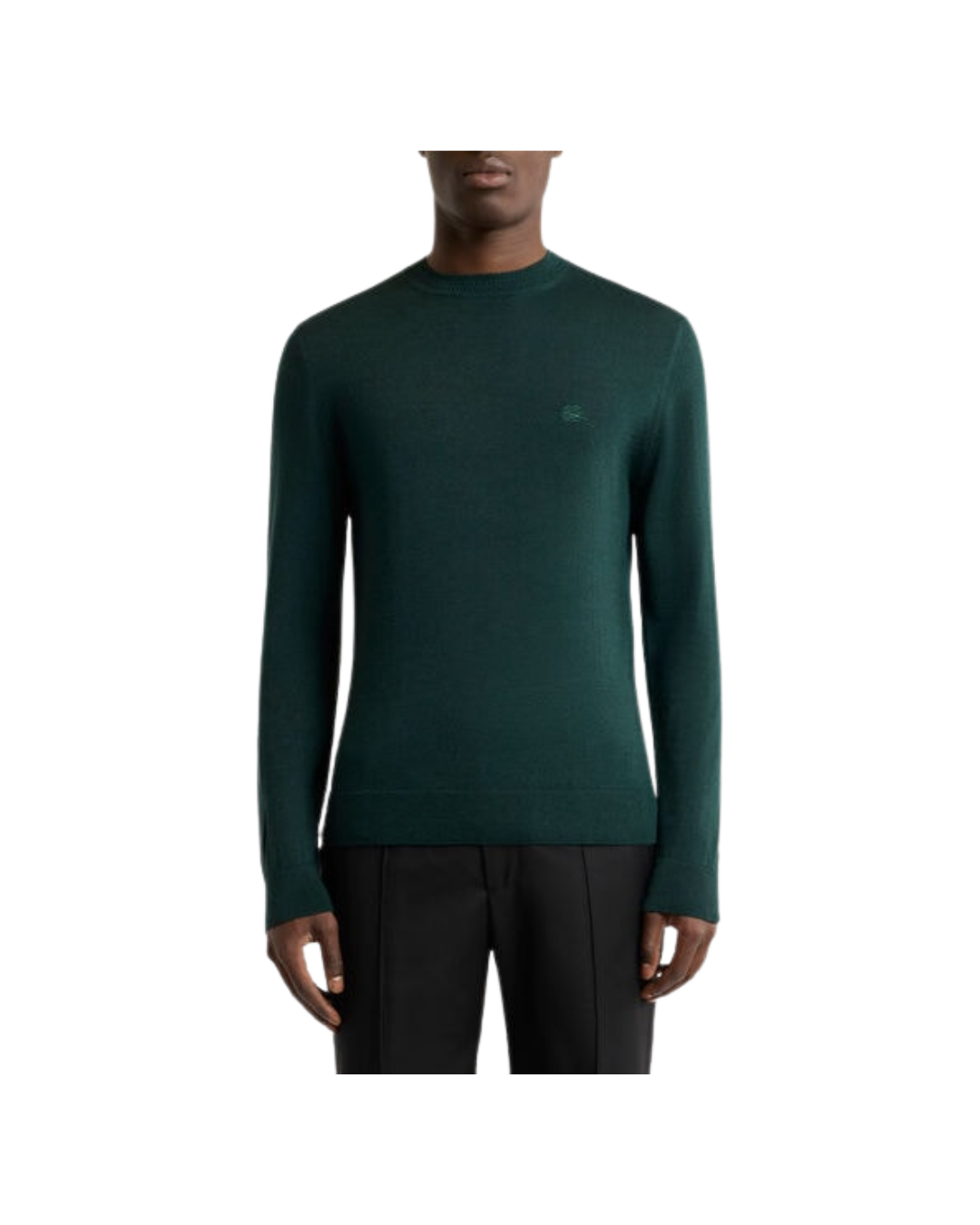 Wool And Silk Sweater With Pegaso Embroidery