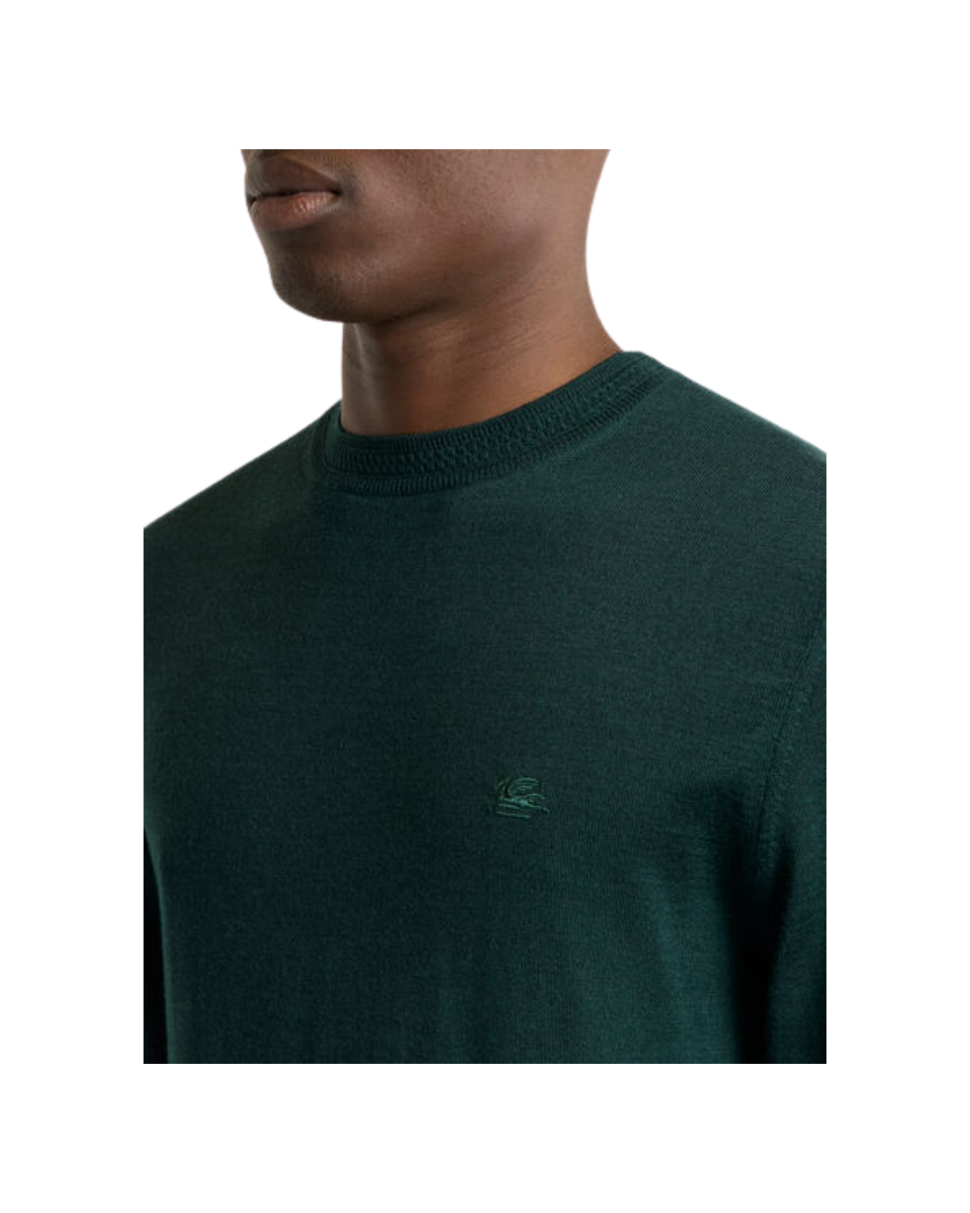 Wool And Silk Sweater With Pegaso Embroidery