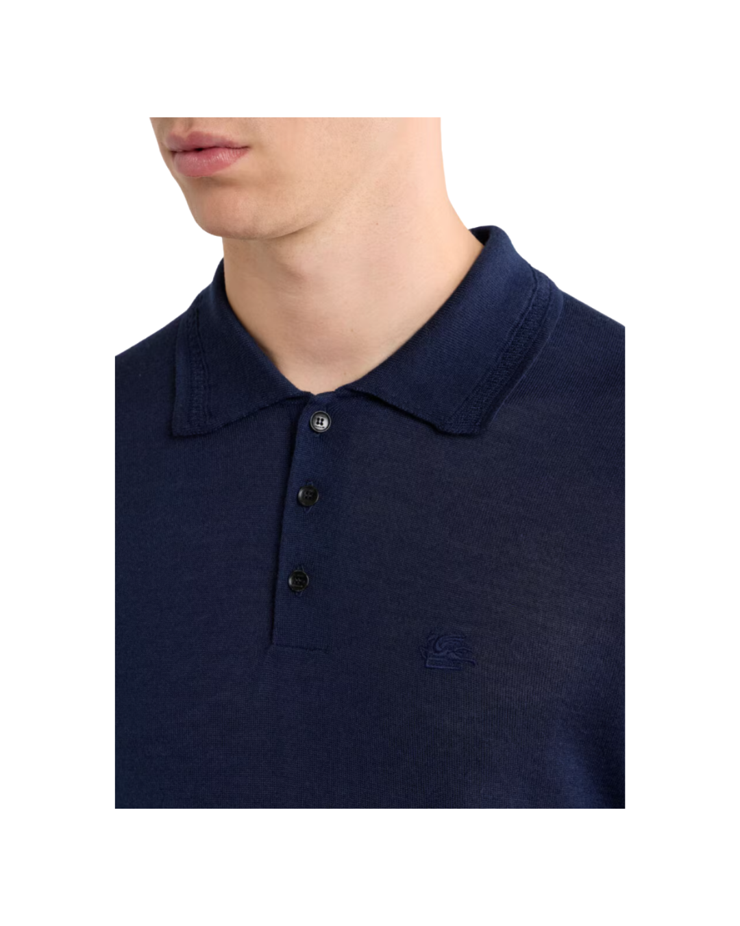 Polo-style Wool And Silk Sweater