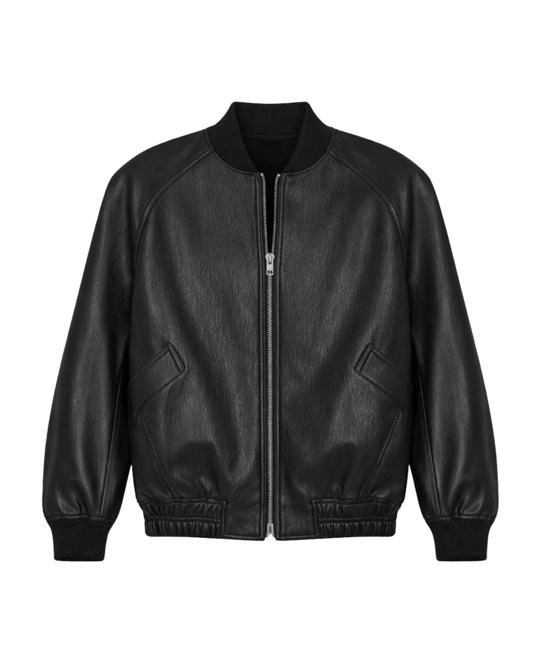 Alena Faux Leather Bomber Jacket