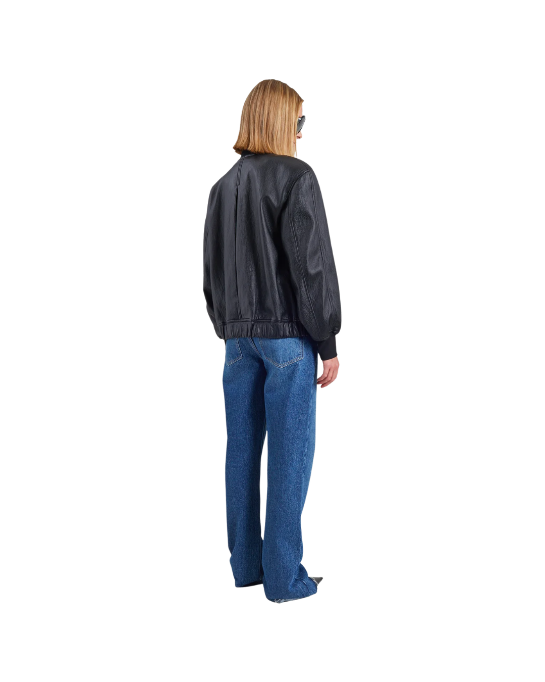 Alena Faux Leather Bomber Jacket